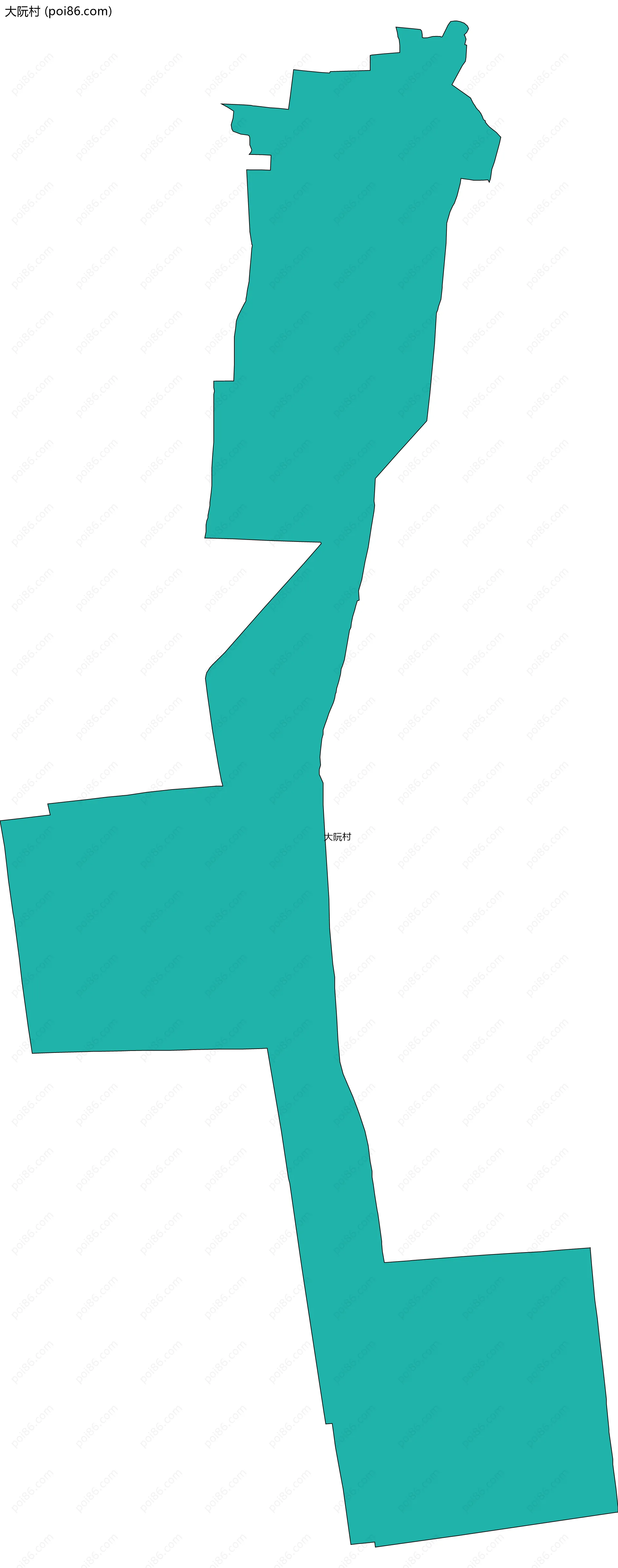 大阮村边界地图