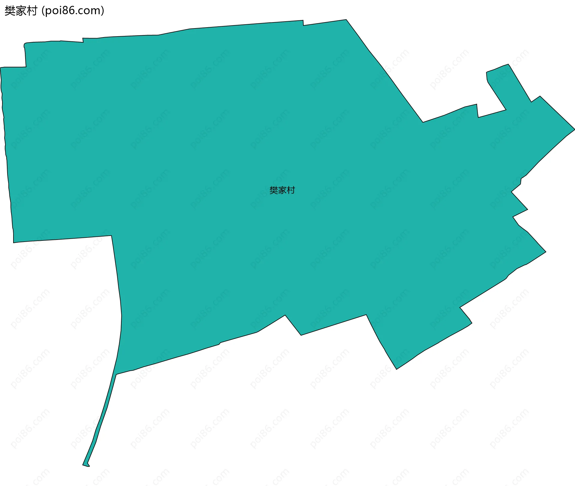 樊家村边界地图