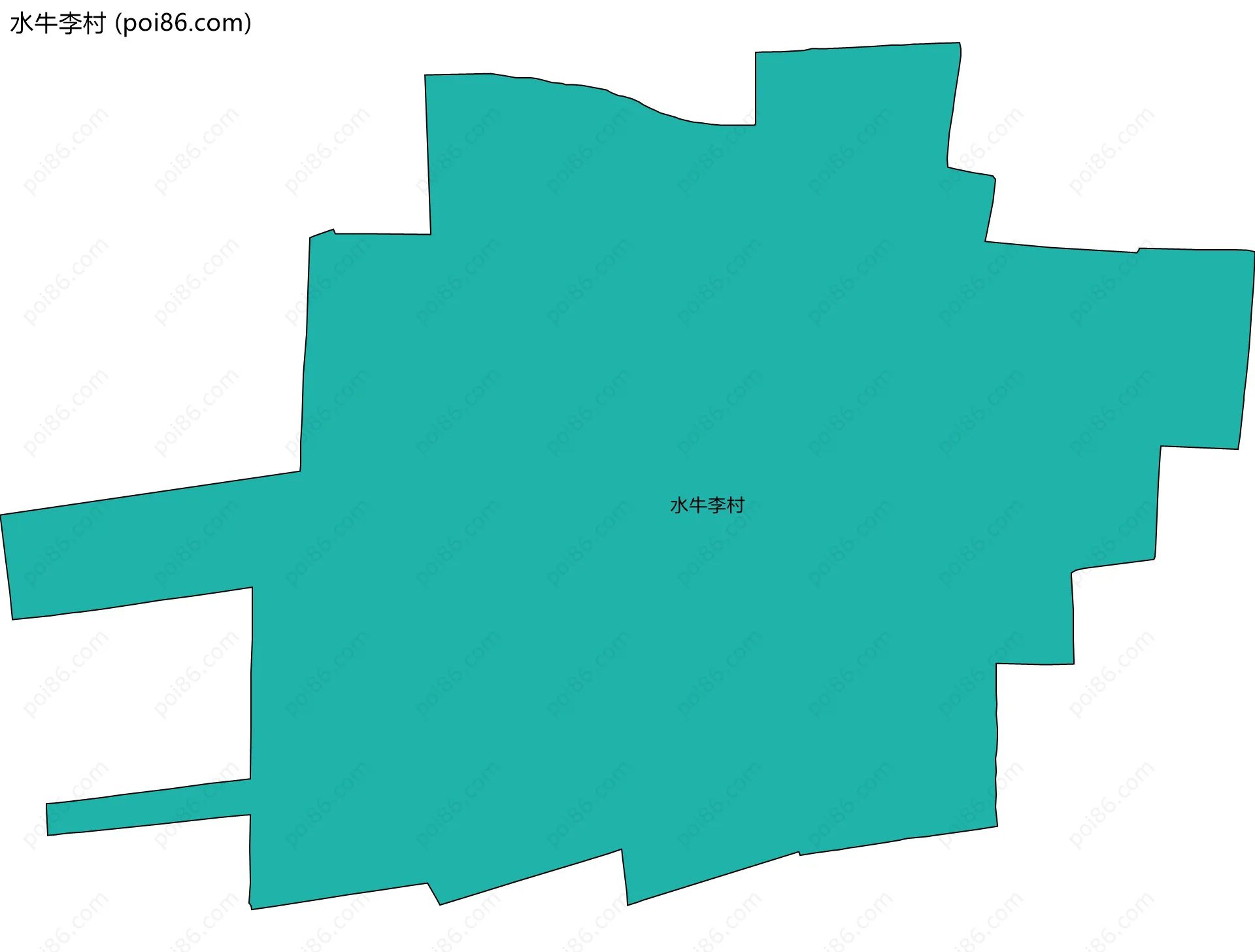 水牛李村边界地图