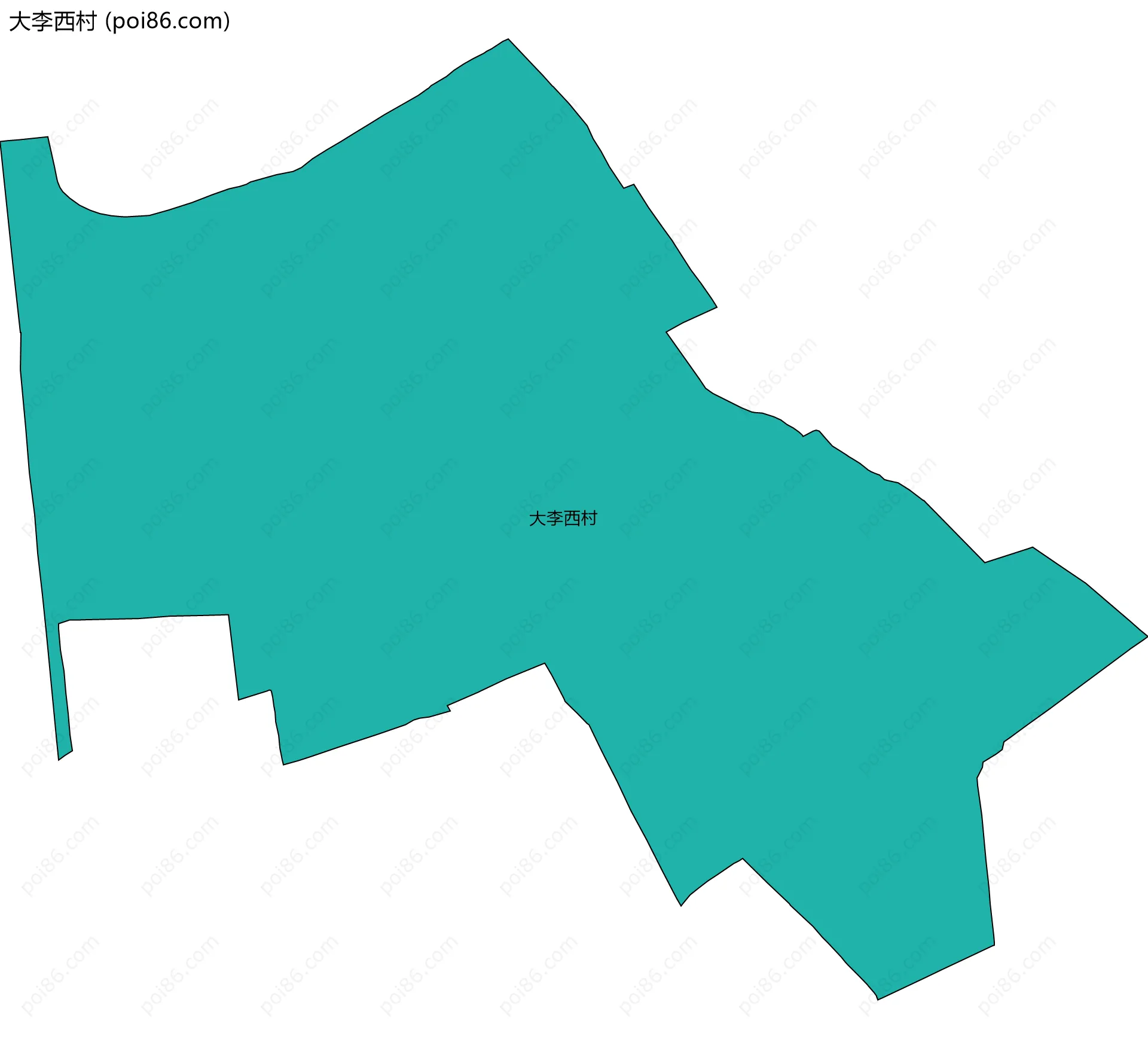 大李西村边界地图