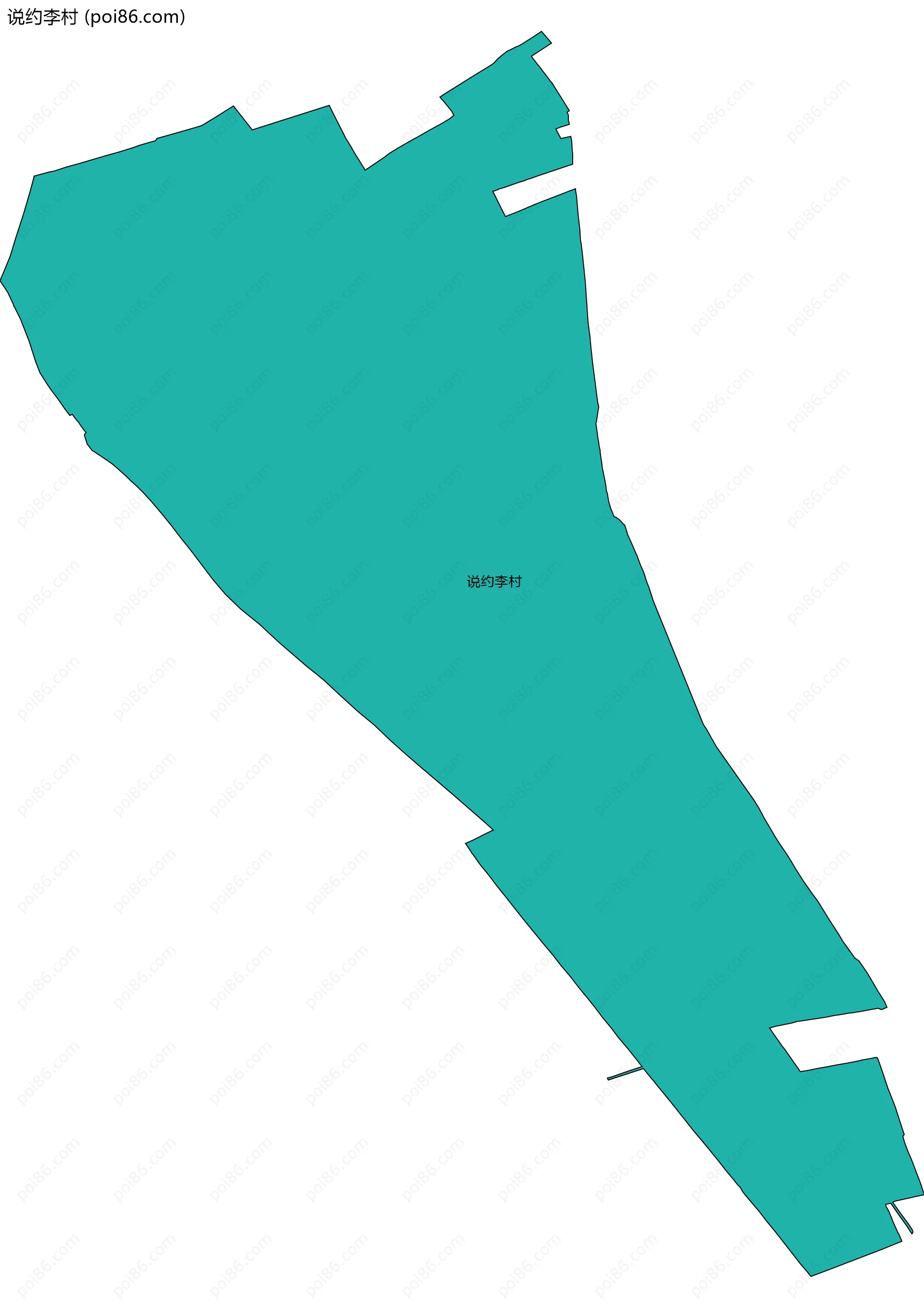 说约李村边界地图