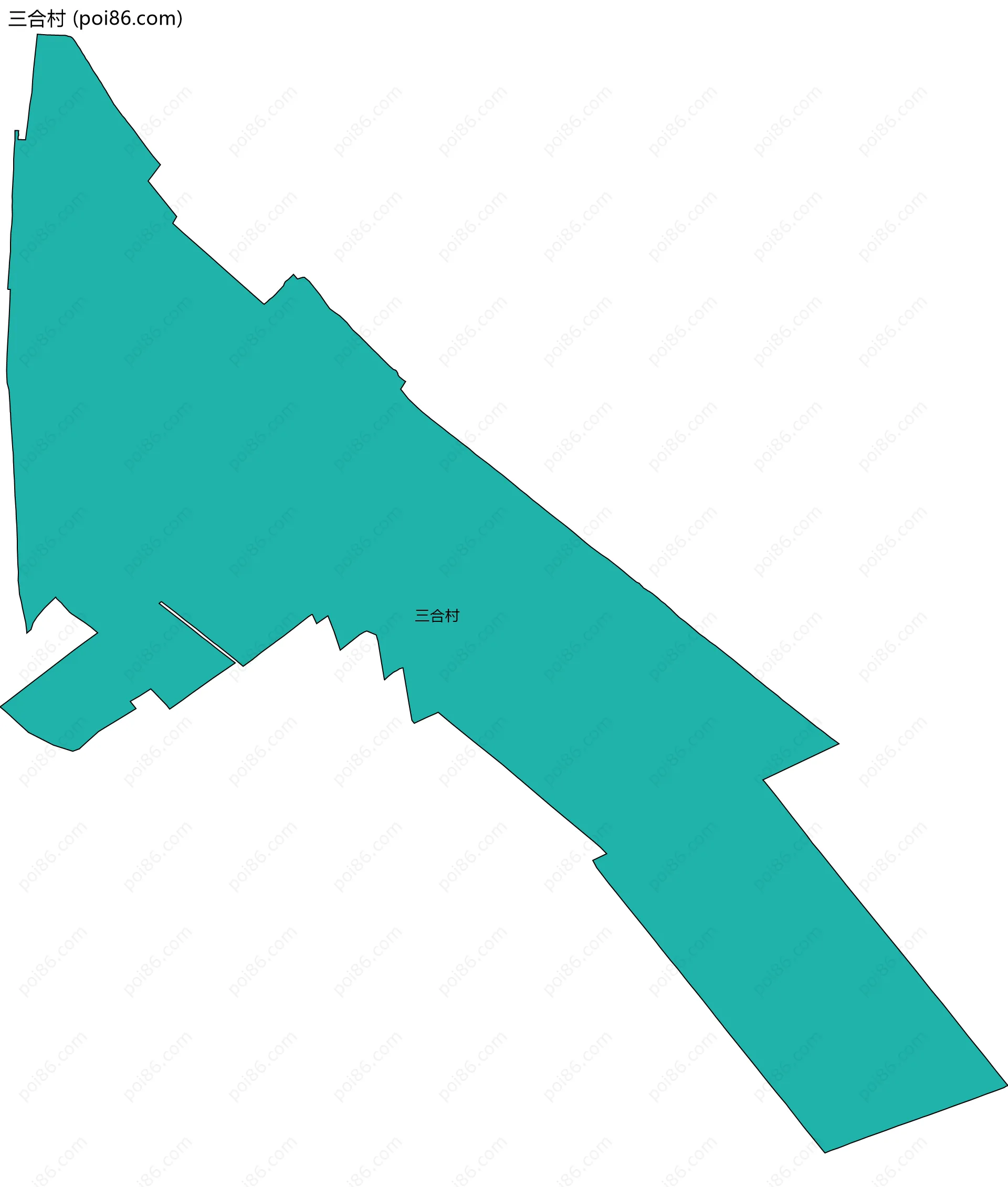 三合村边界地图