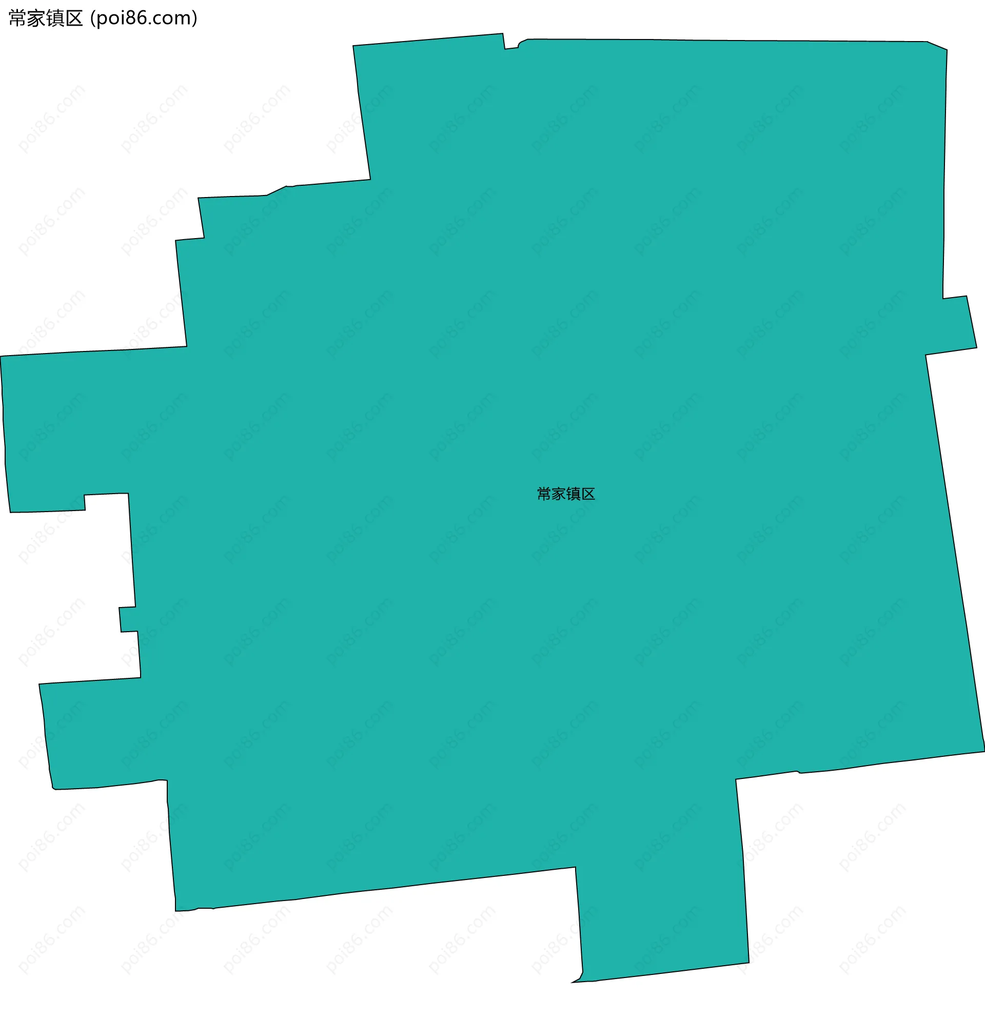 常家镇区边界地图
