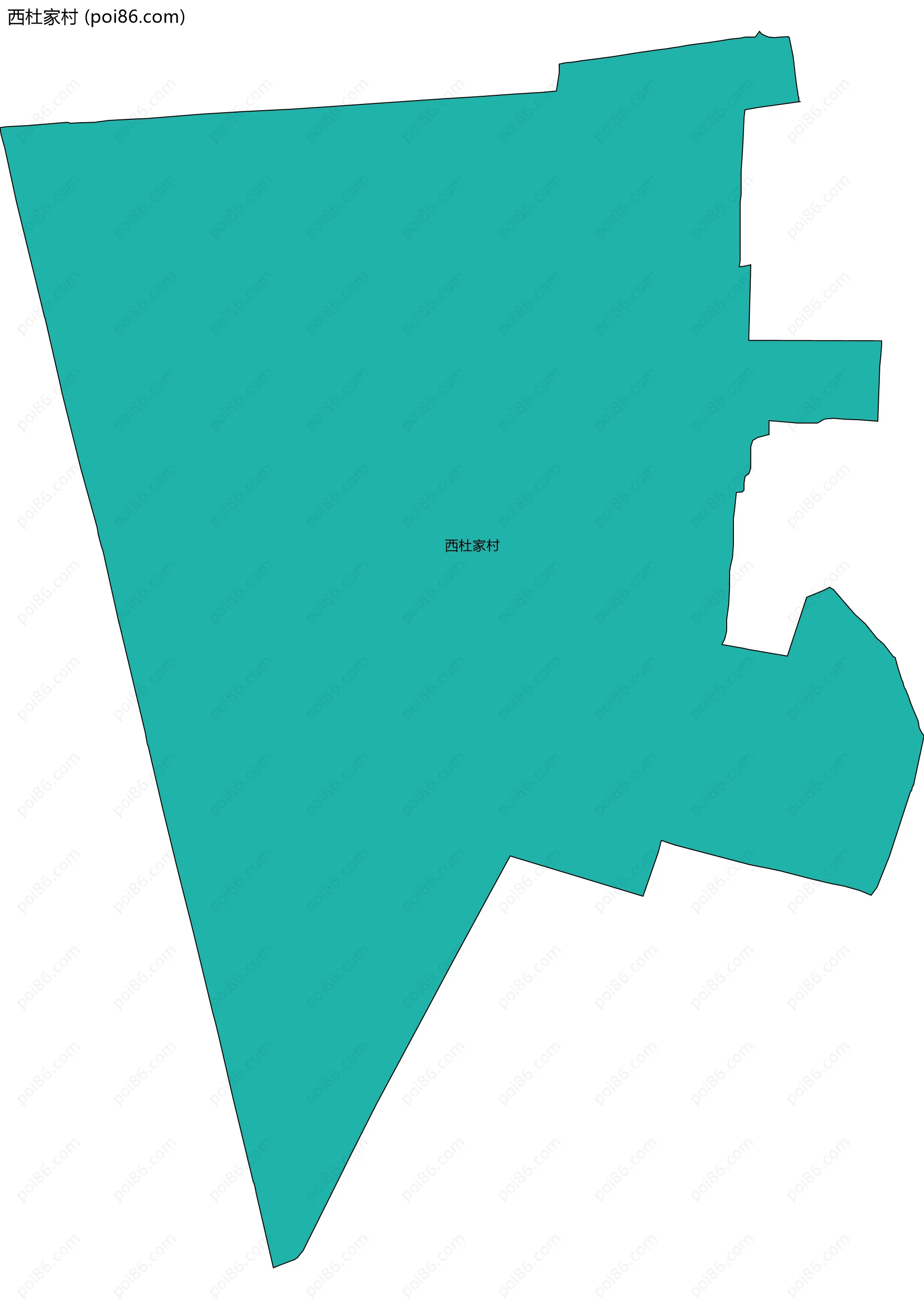 西杜家村边界地图