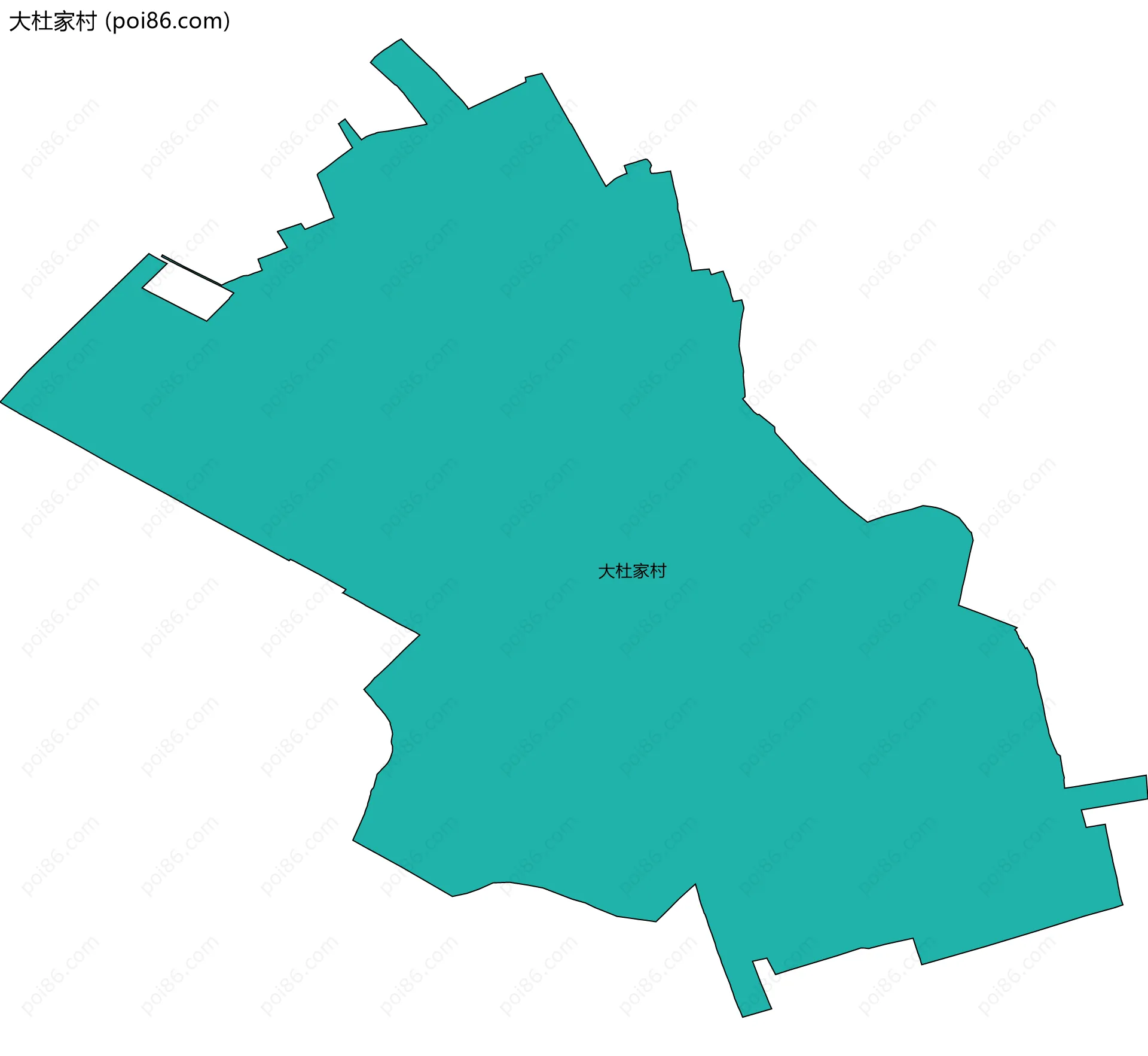 大杜家村边界地图
