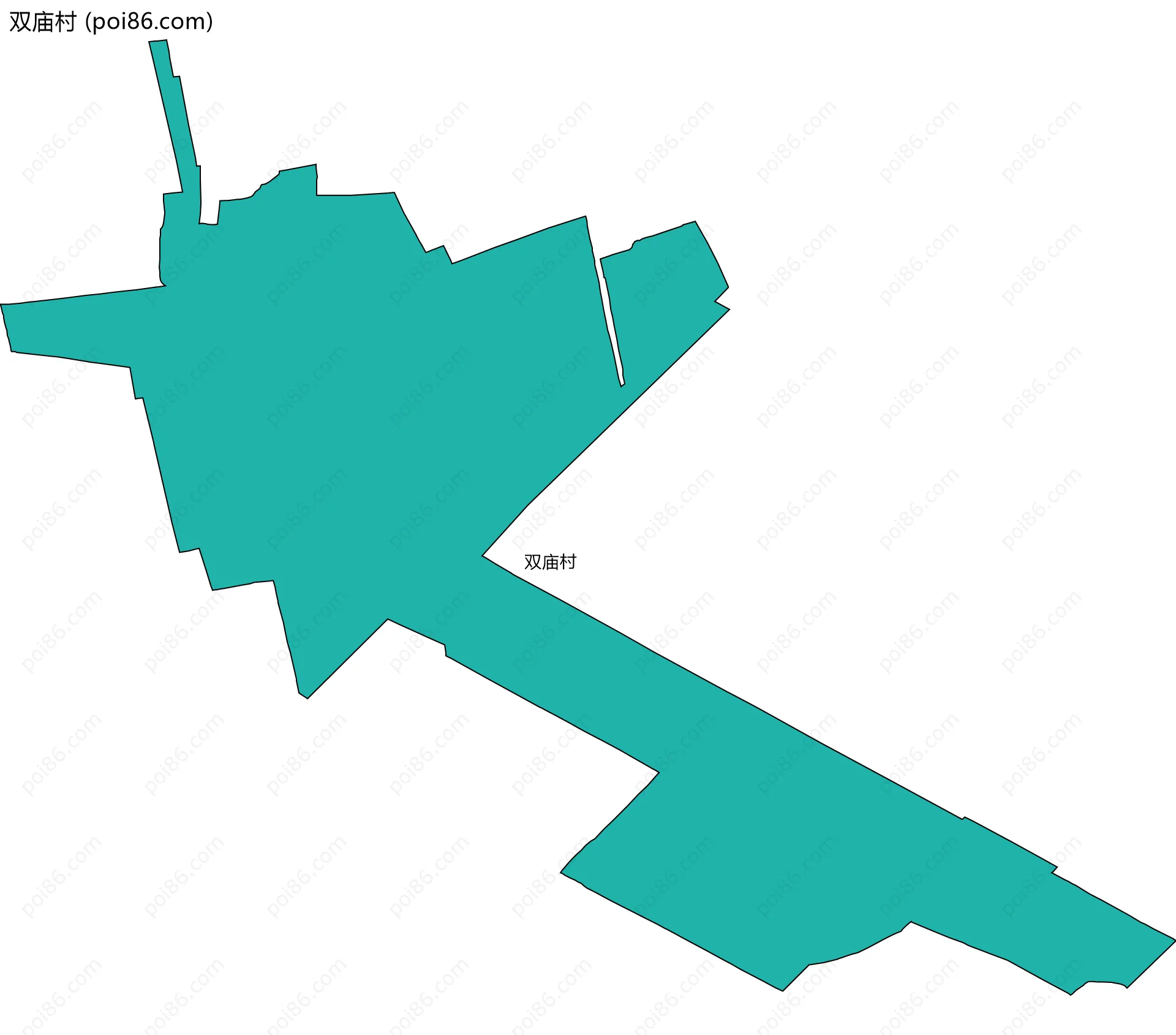 双庙村边界地图
