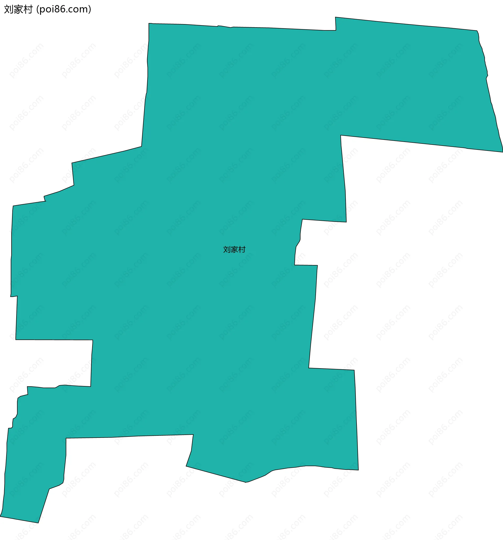 刘家村边界地图
