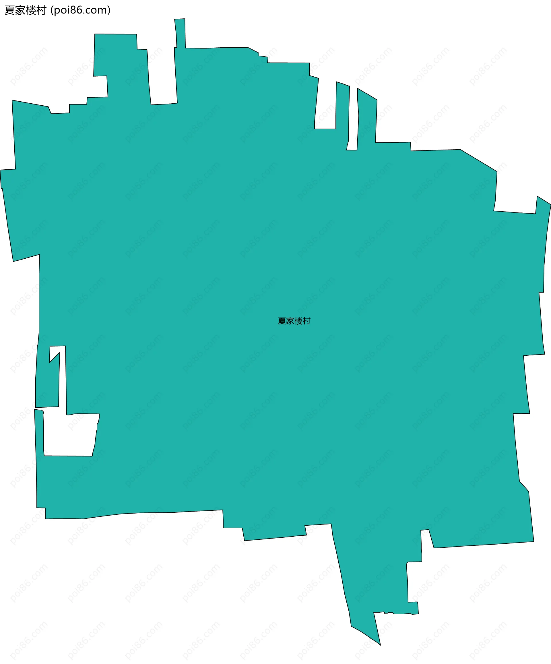 夏家楼村边界地图