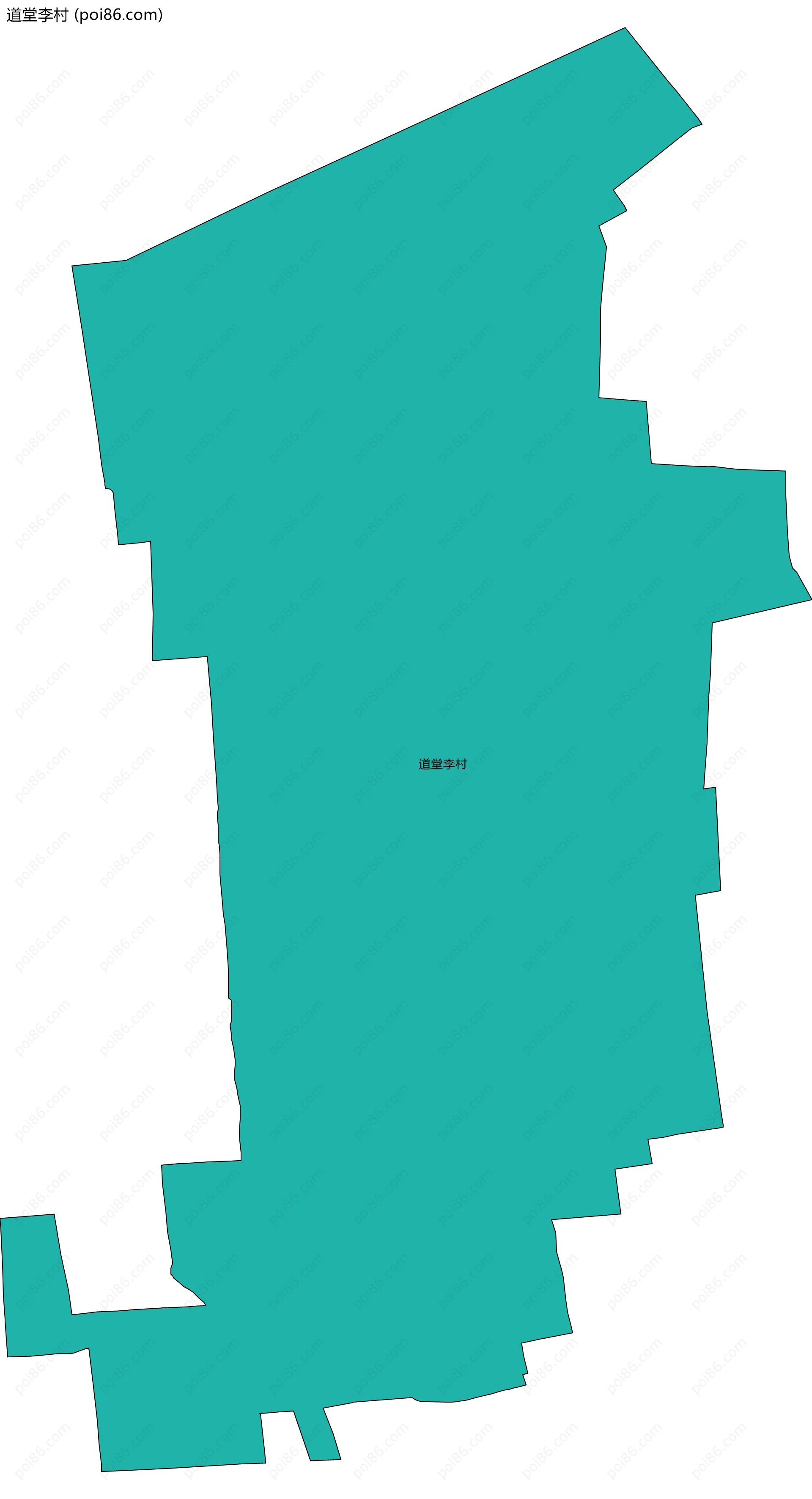 道堂李村边界地图