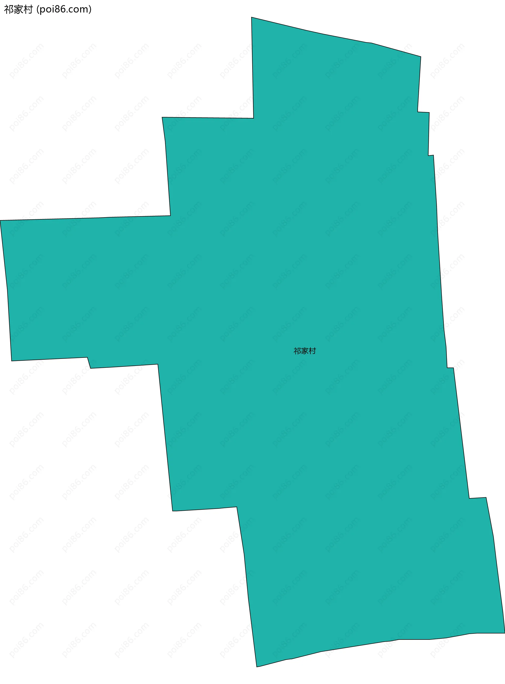 祁家村边界地图