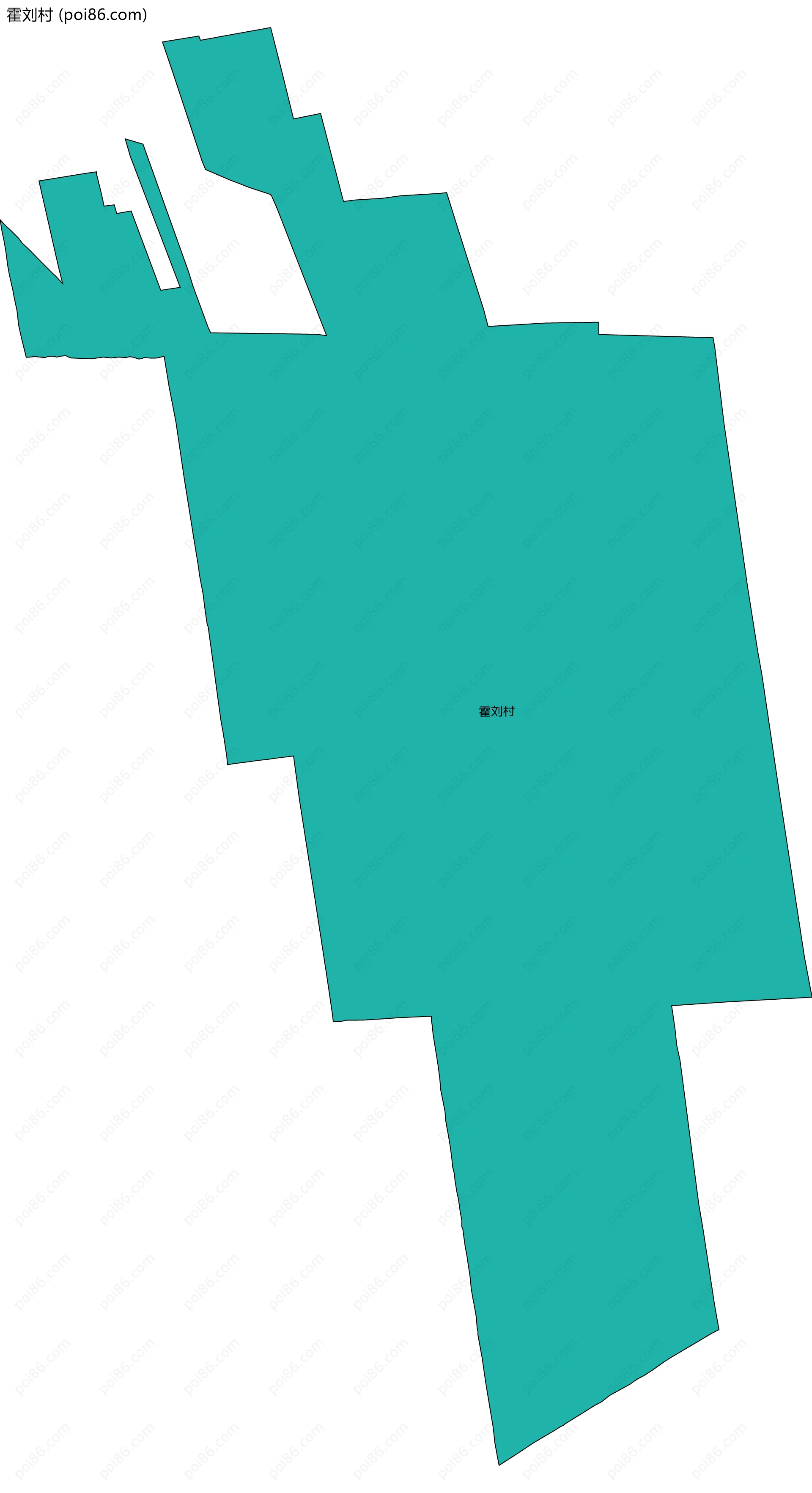 霍刘村边界地图