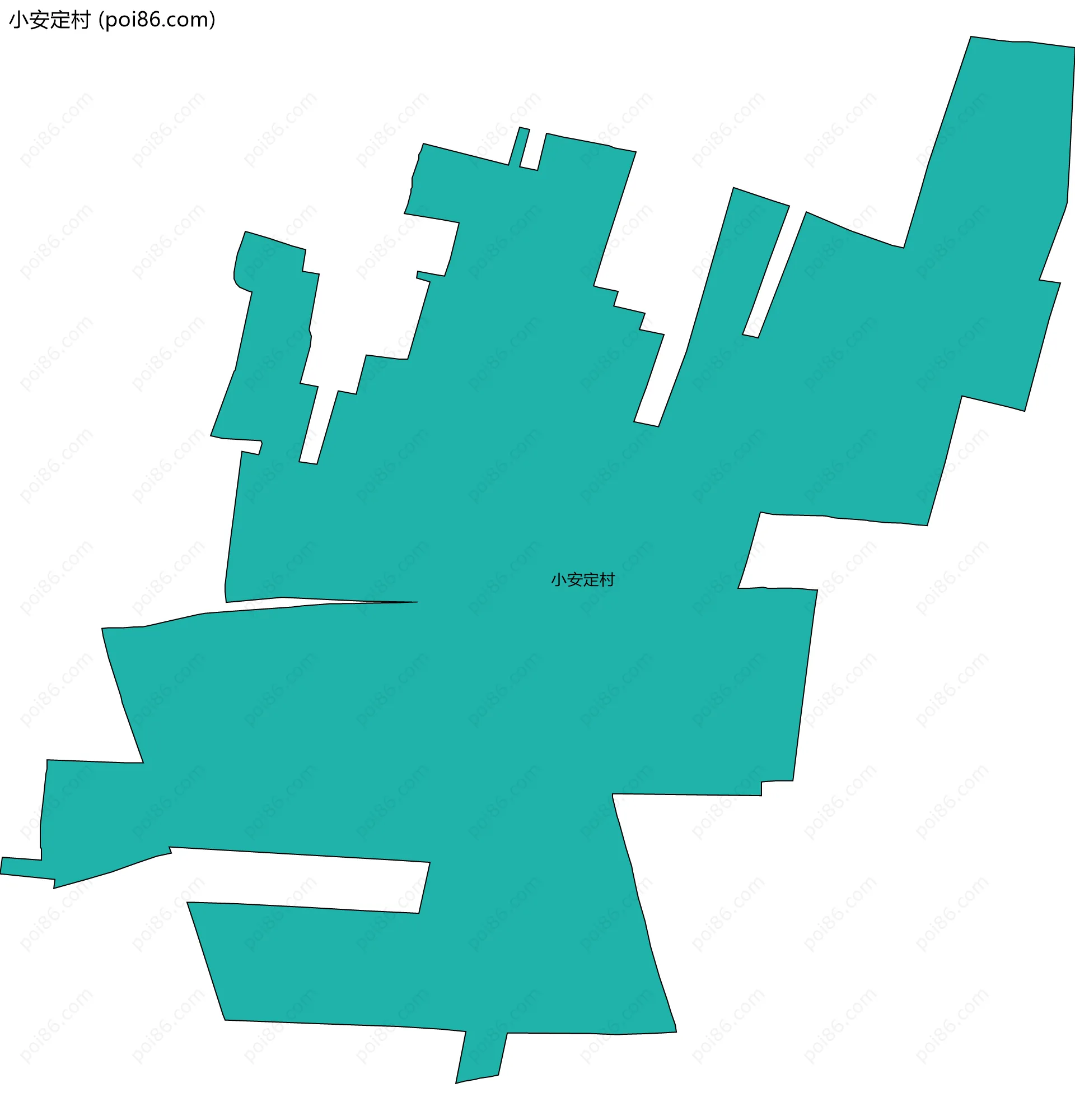 小安定村边界地图