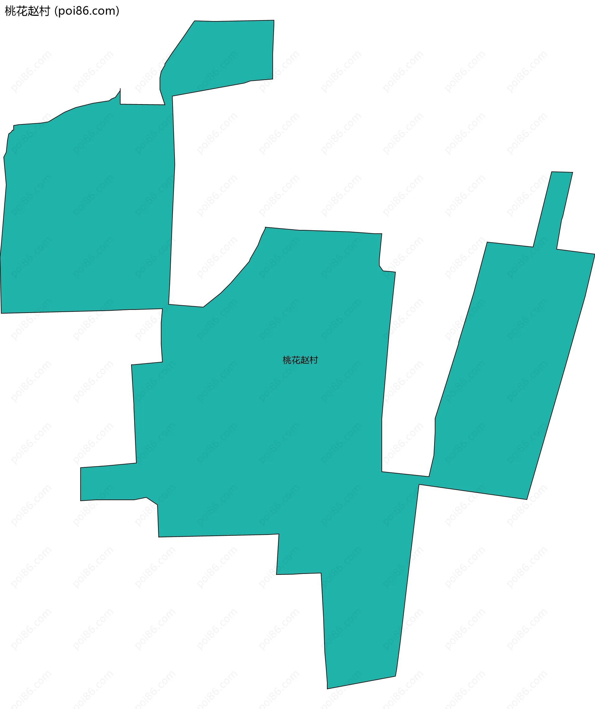 桃花赵村边界地图