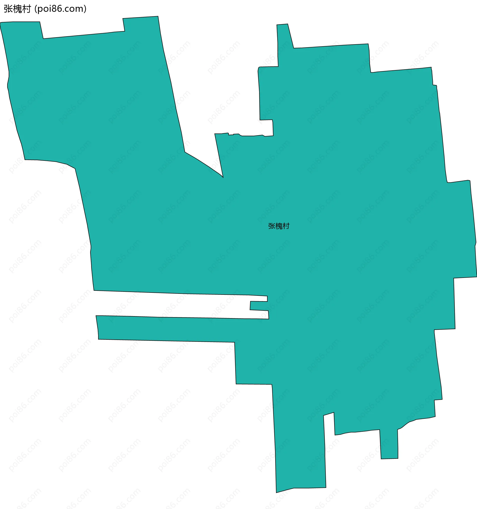 张槐村边界地图