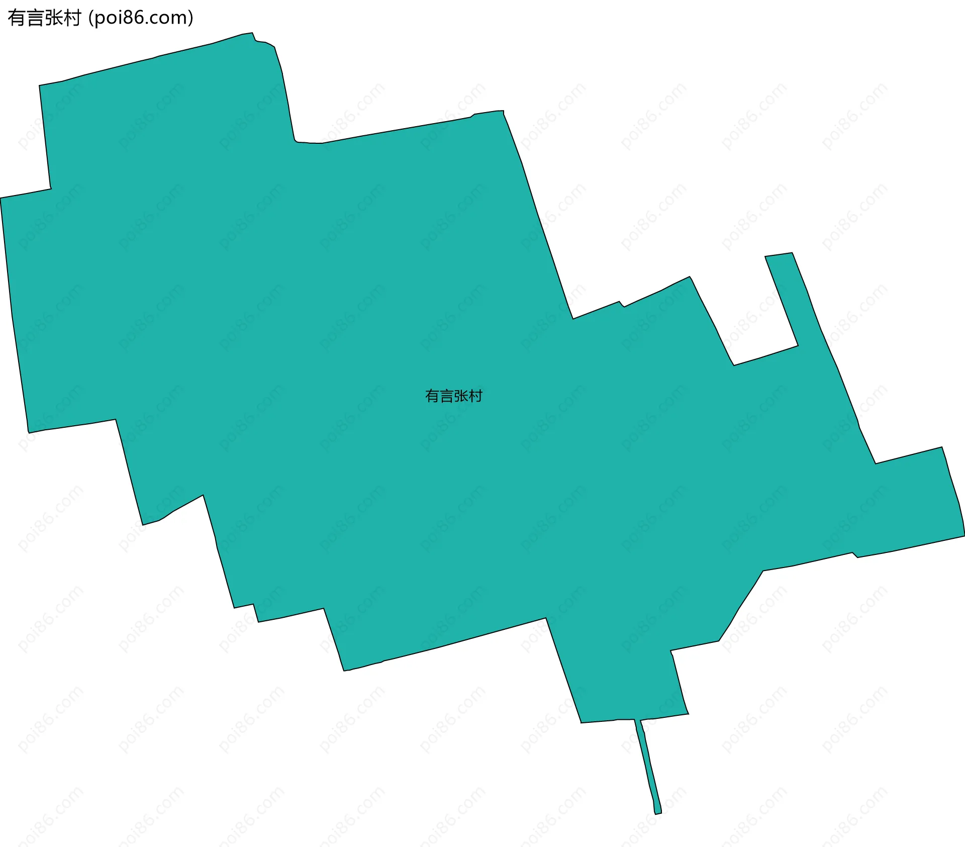 有言张村边界地图