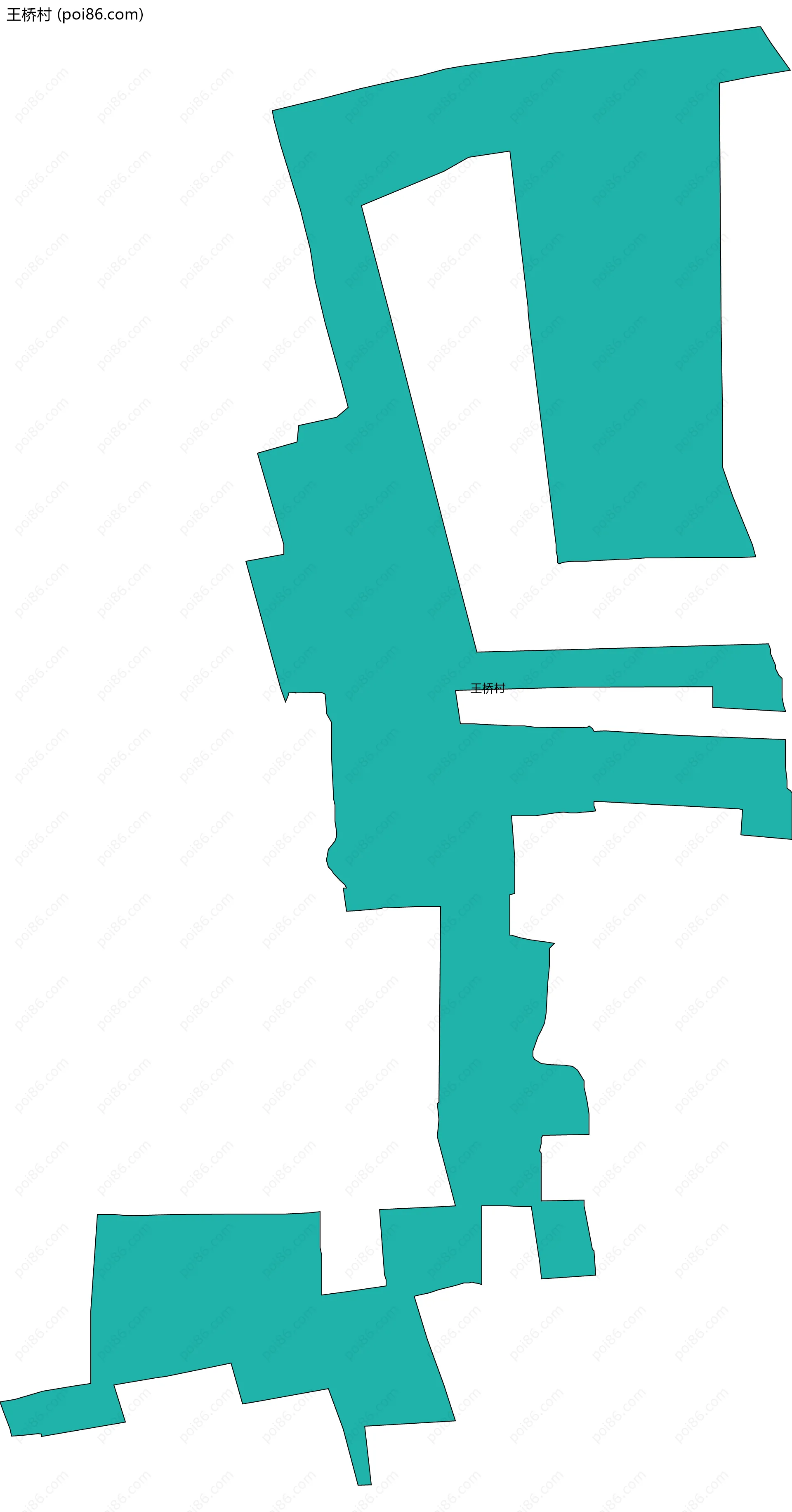 王桥村边界地图