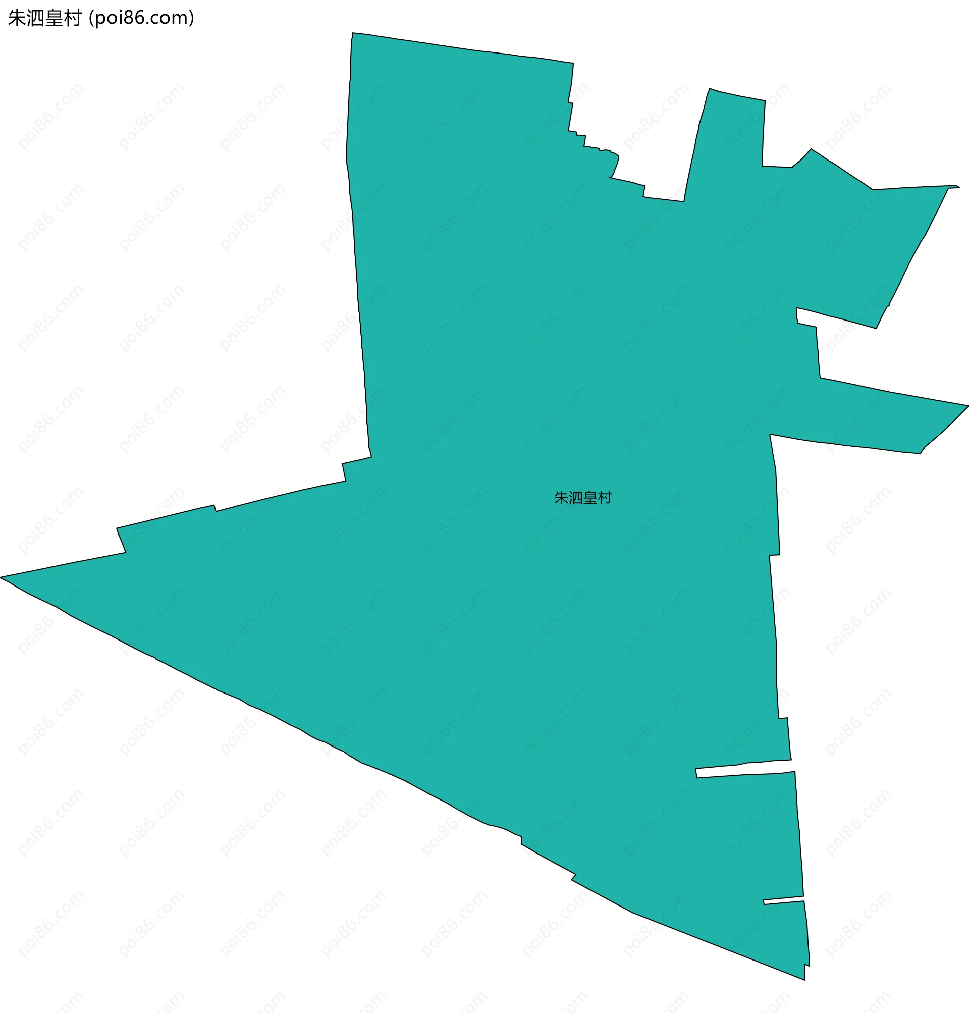 朱泗皇村边界地图