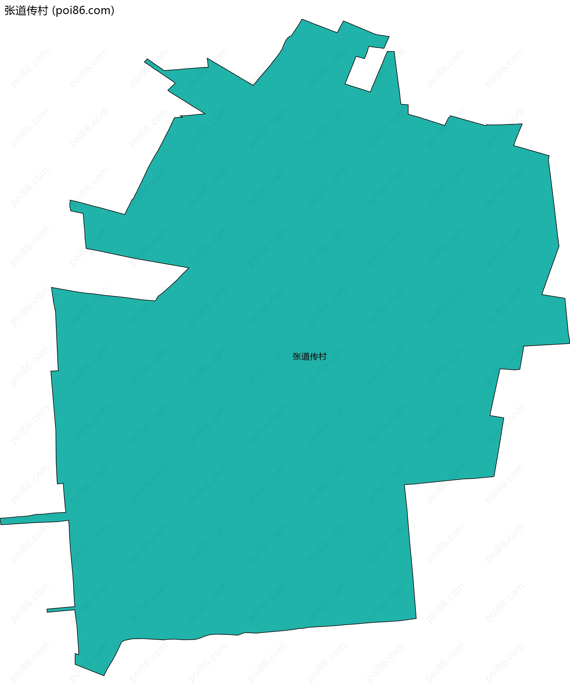 张道传村边界地图