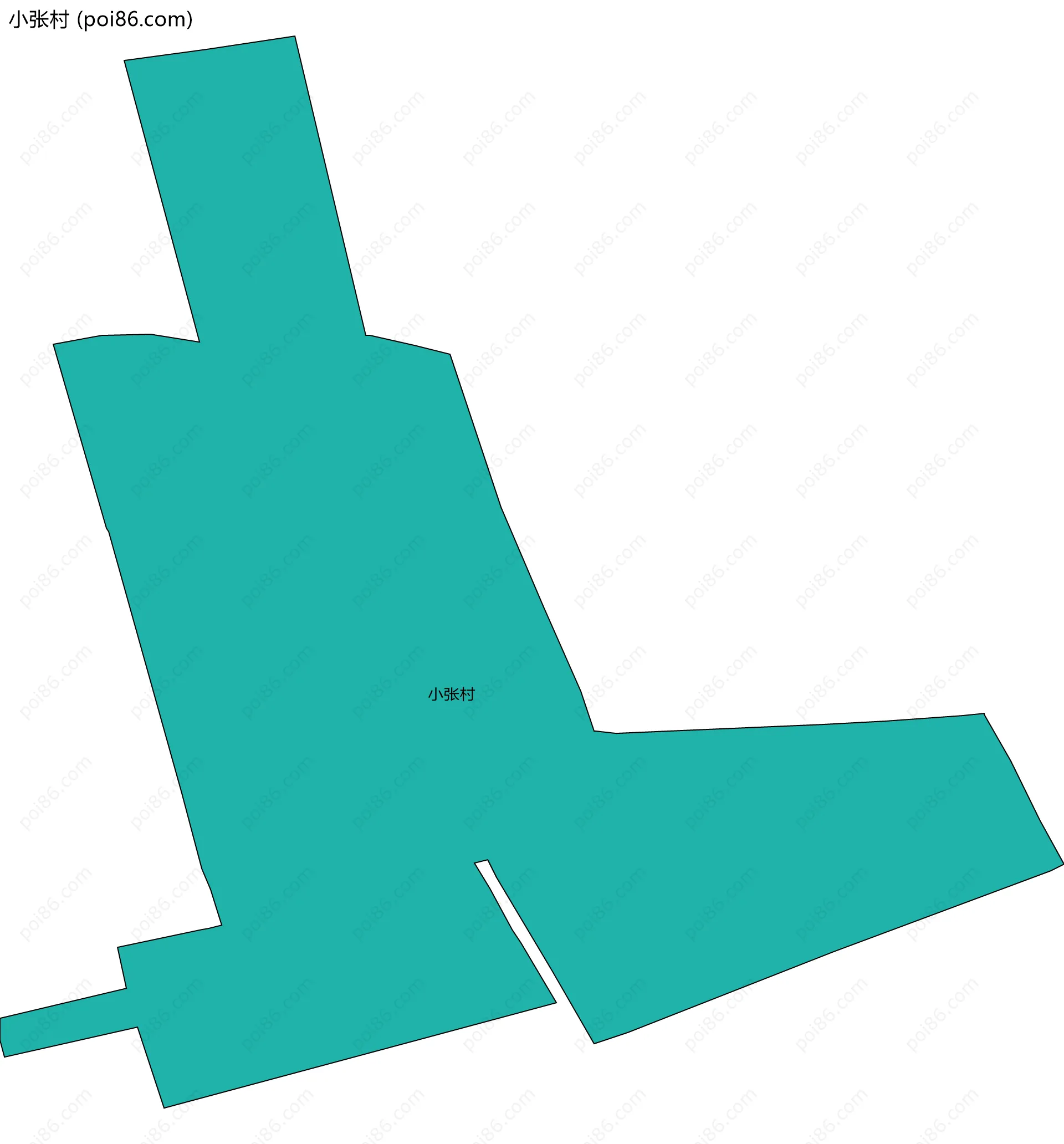 小张村边界地图