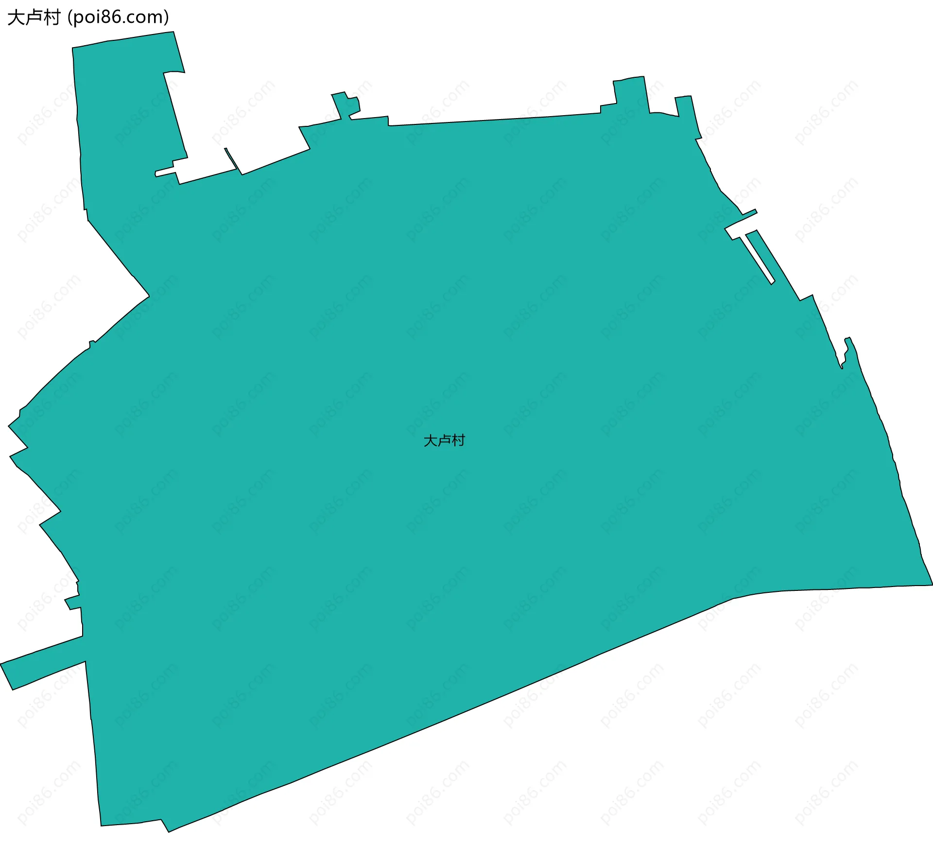 大卢村边界地图