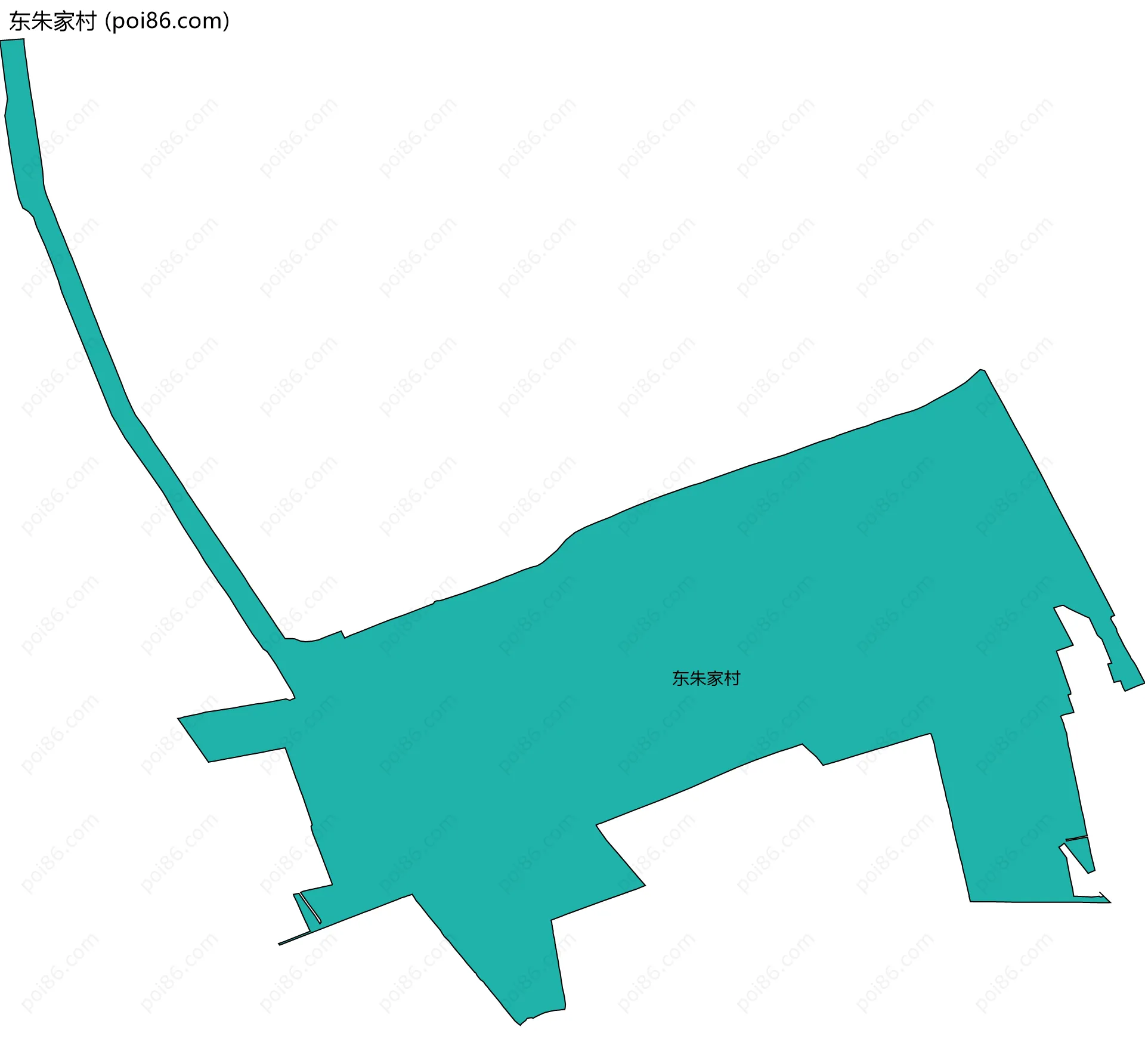东朱家村边界地图
