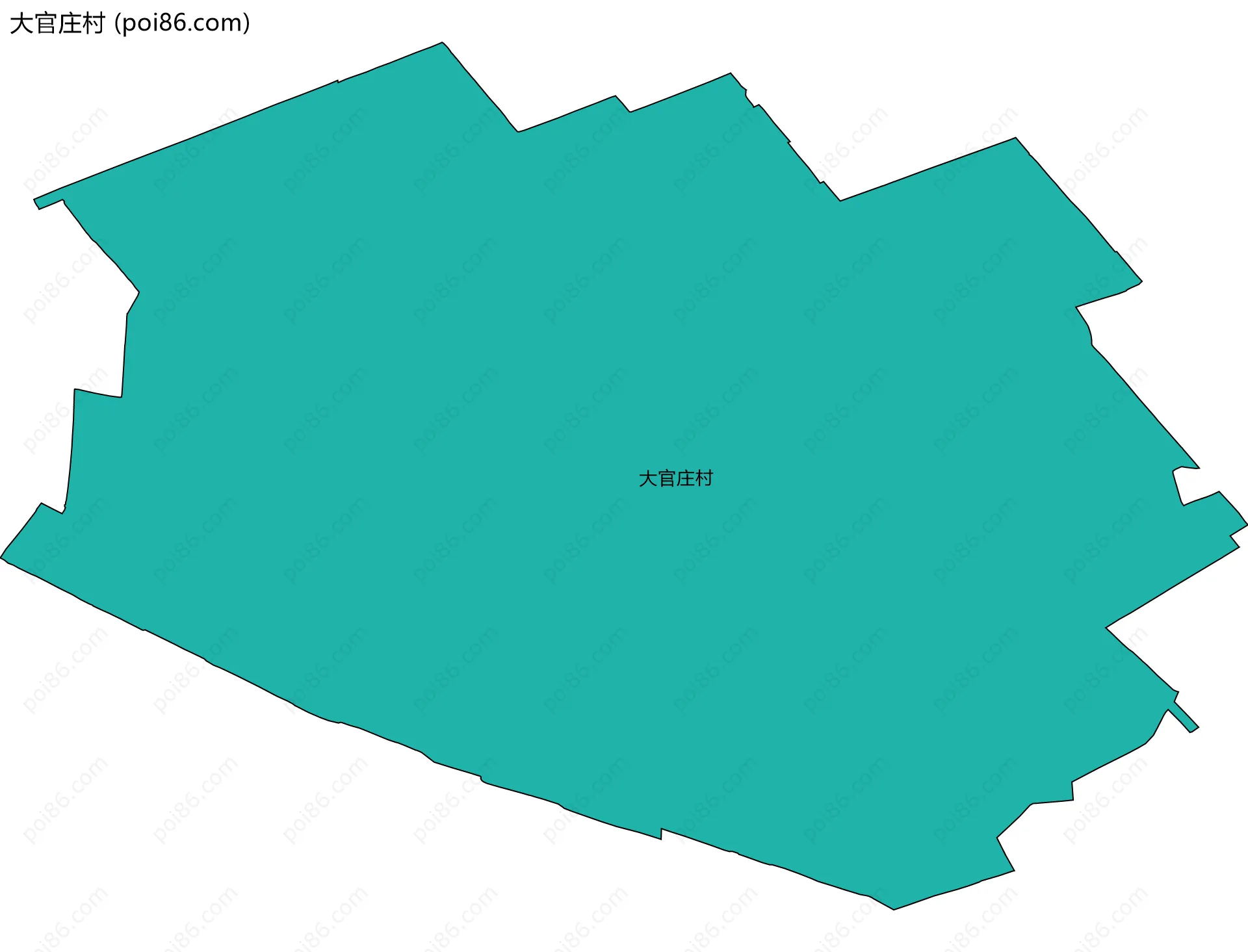 大官庄村边界地图