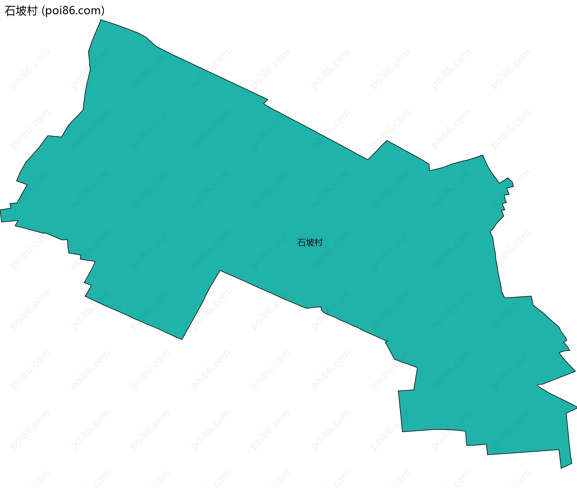 石坡村边界地图