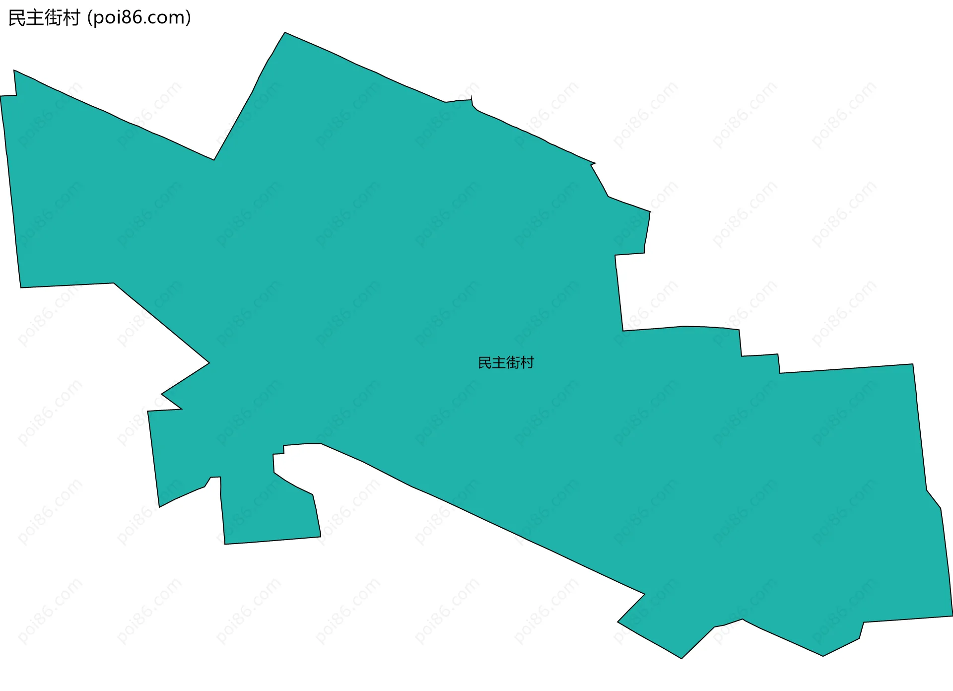 民主街村边界地图