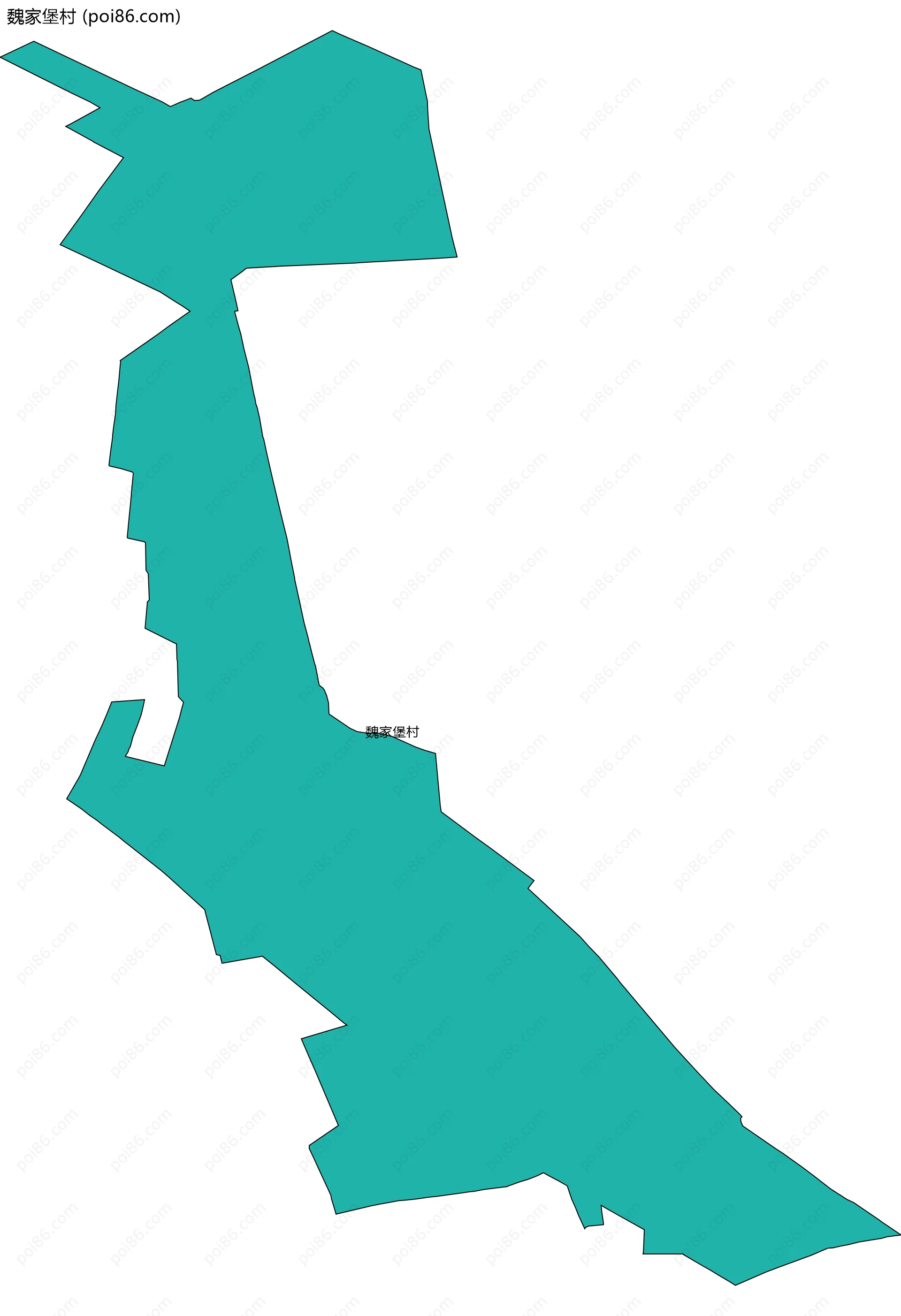 魏家堡村边界地图