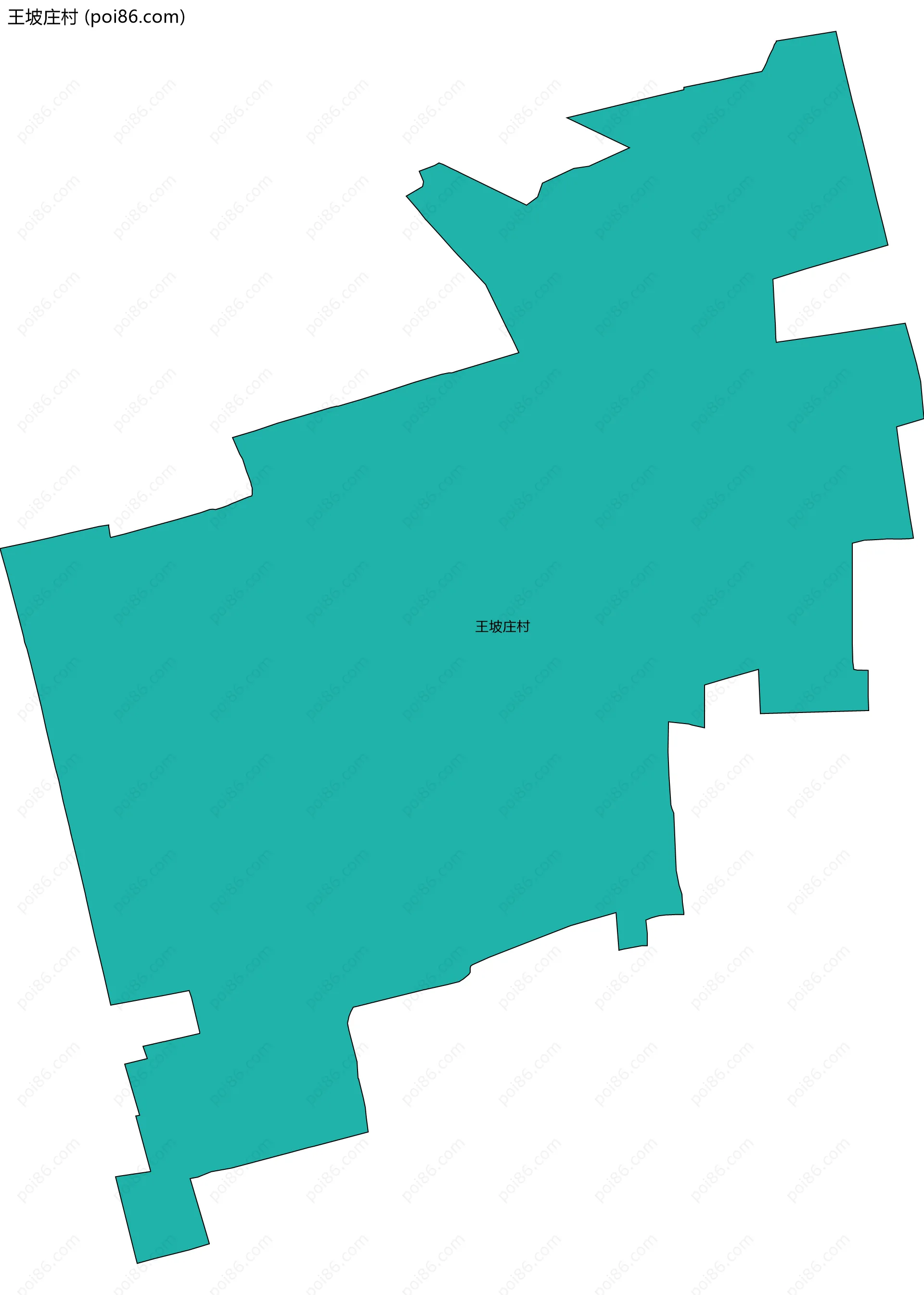 王坡庄村边界地图