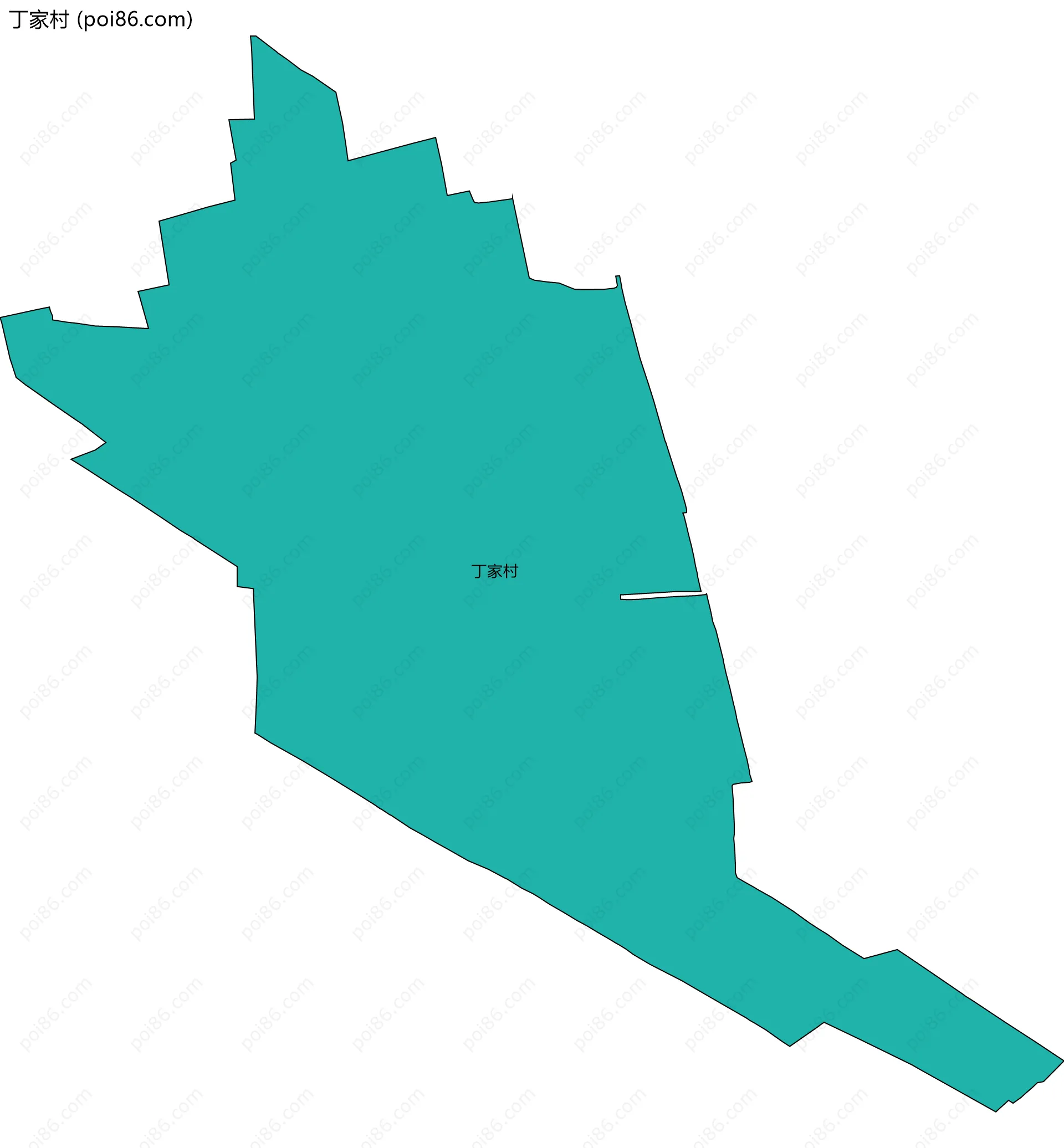 丁家村边界地图