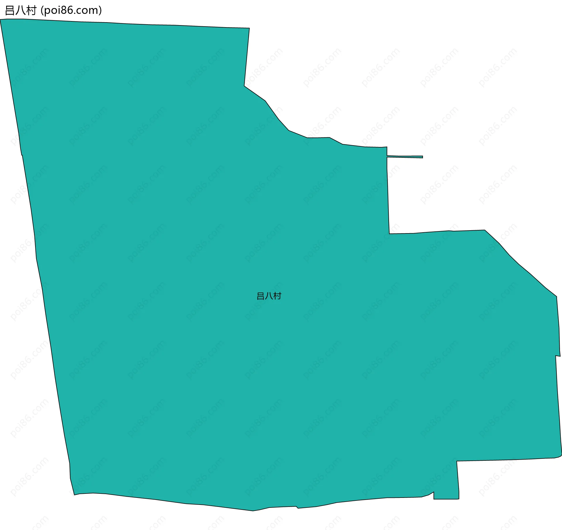 吕八村边界地图