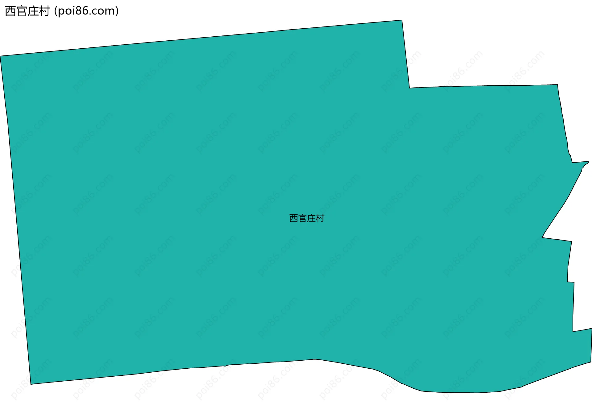 西官庄村边界地图