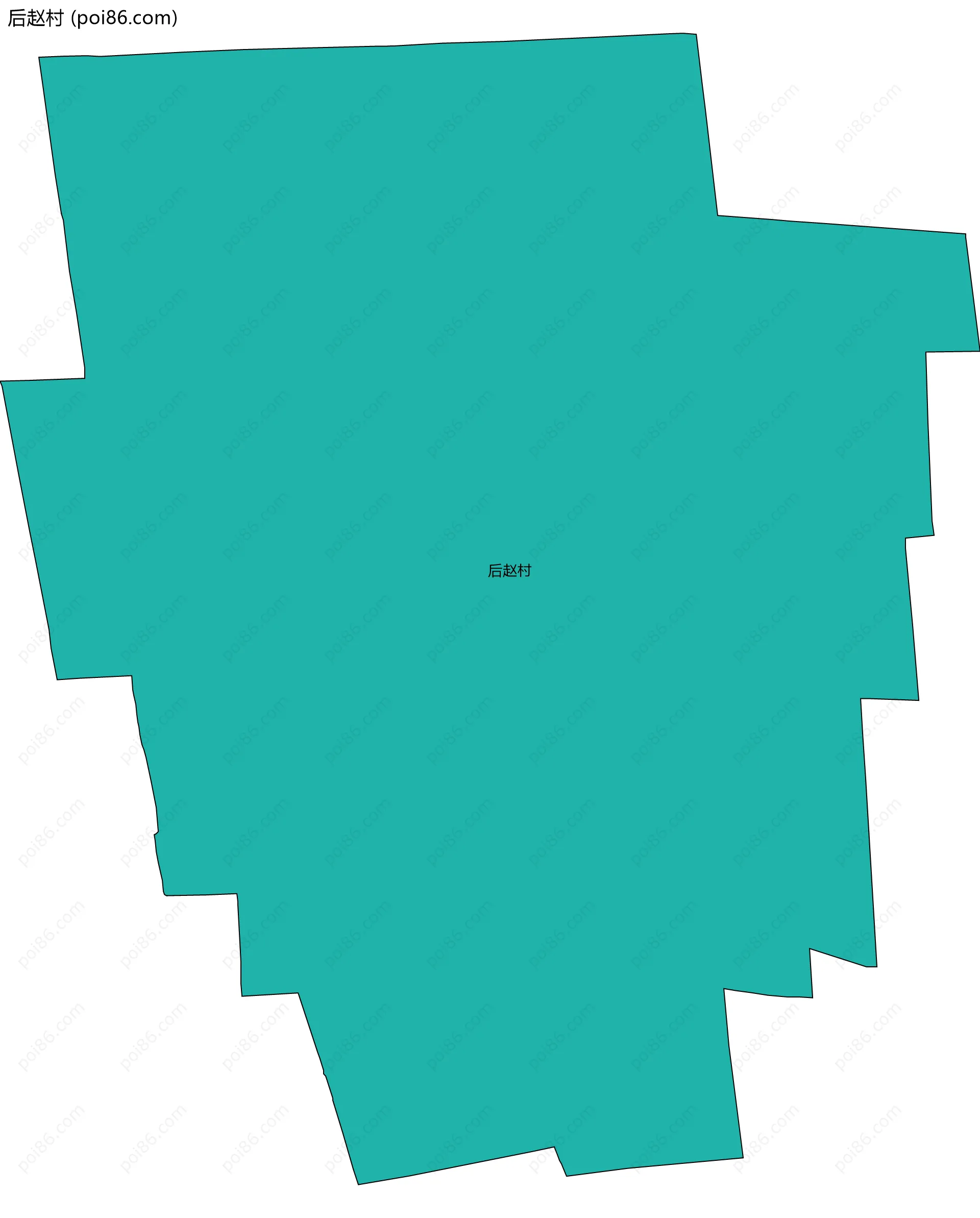 后赵村边界地图