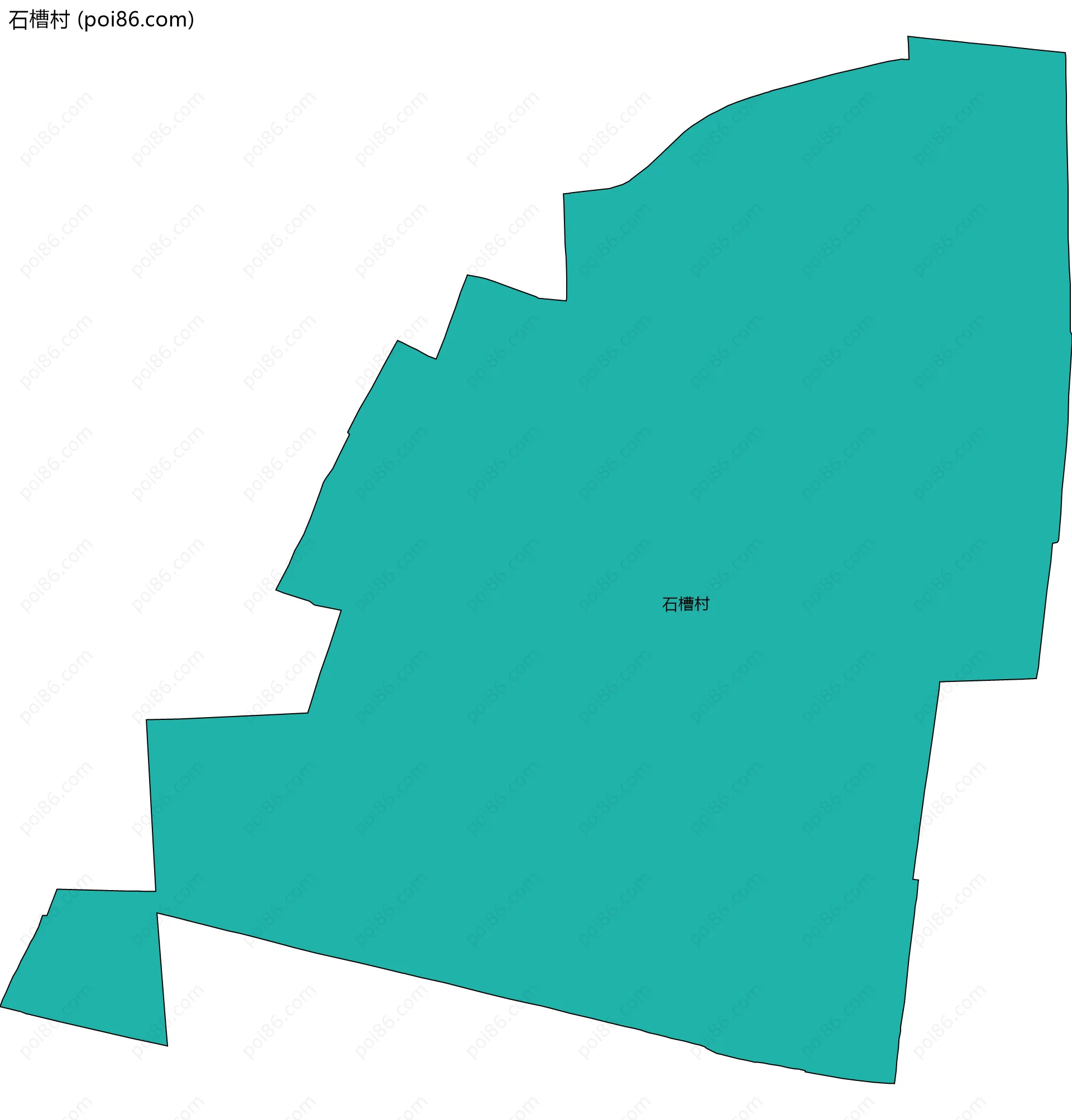 石槽村边界地图
