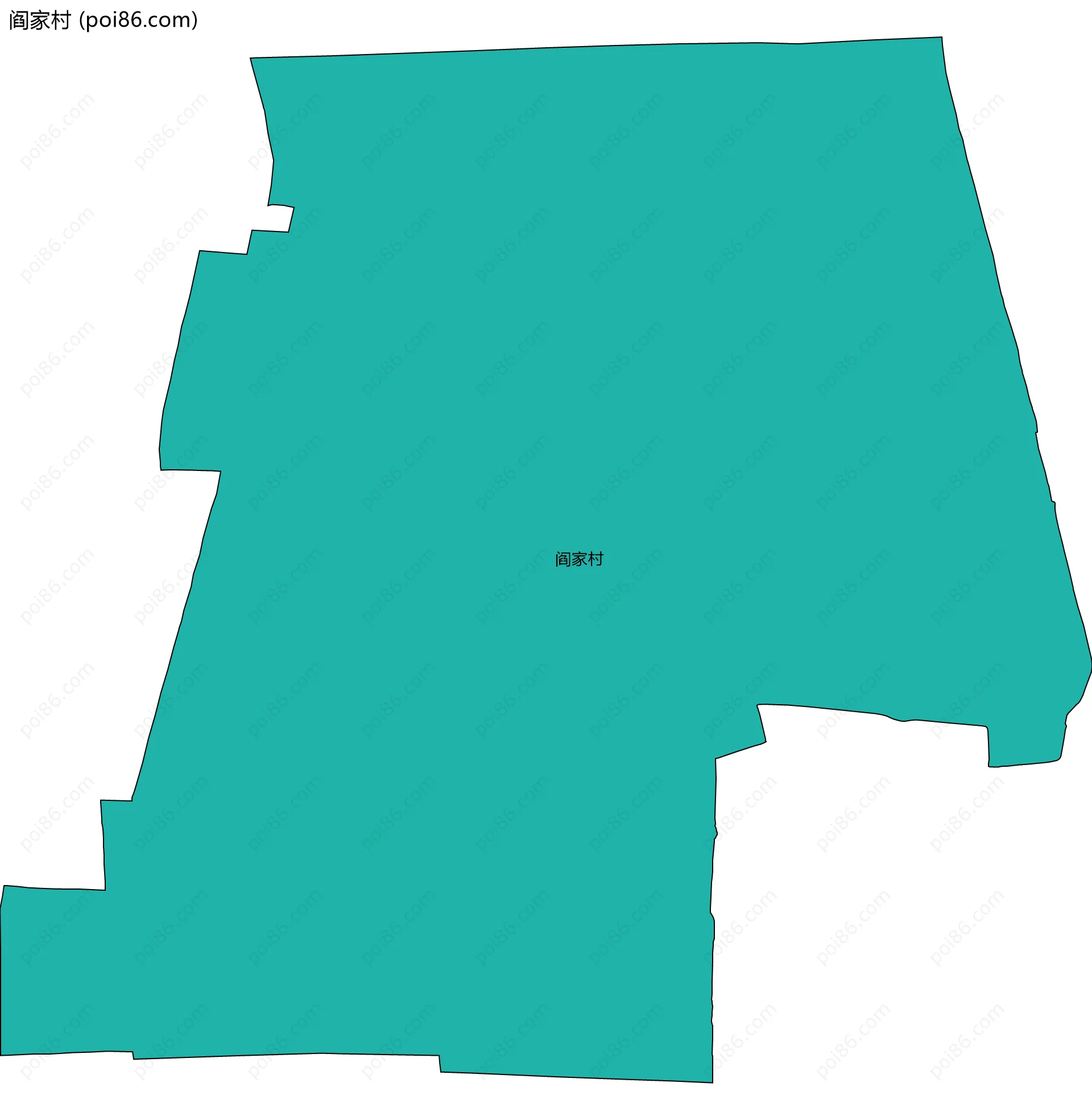 阎家村边界地图