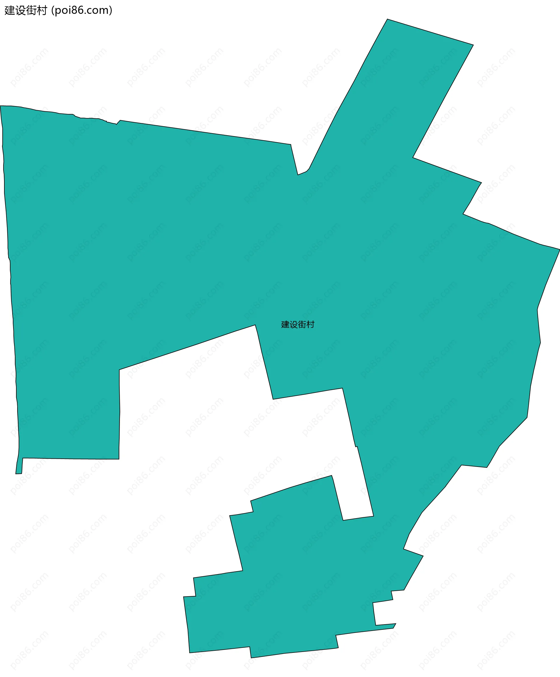 建设街村边界地图