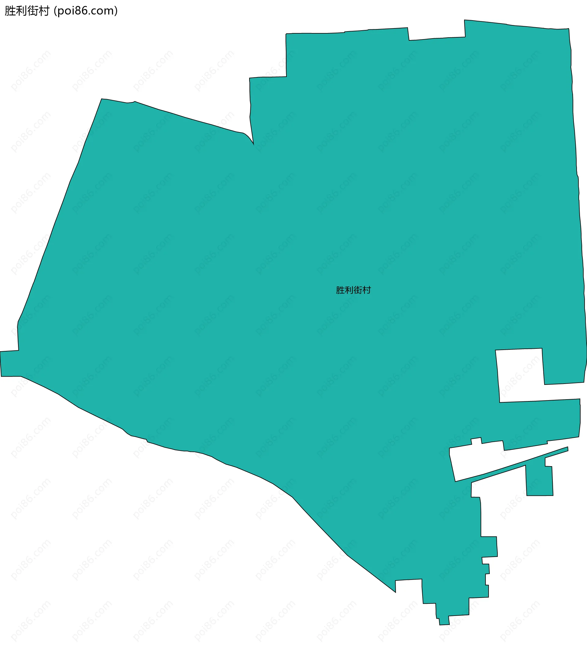 胜利街村边界地图