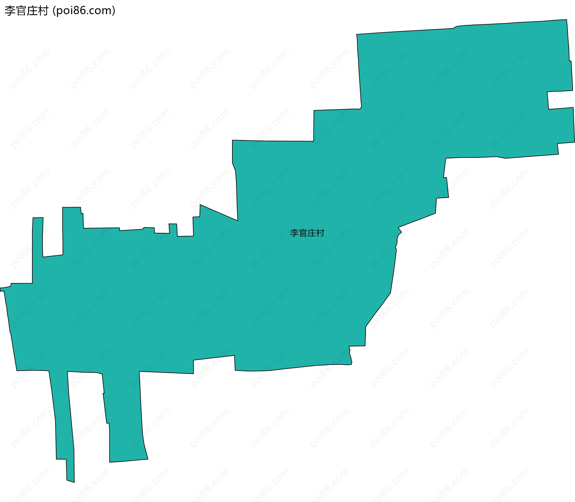 李官庄村边界地图