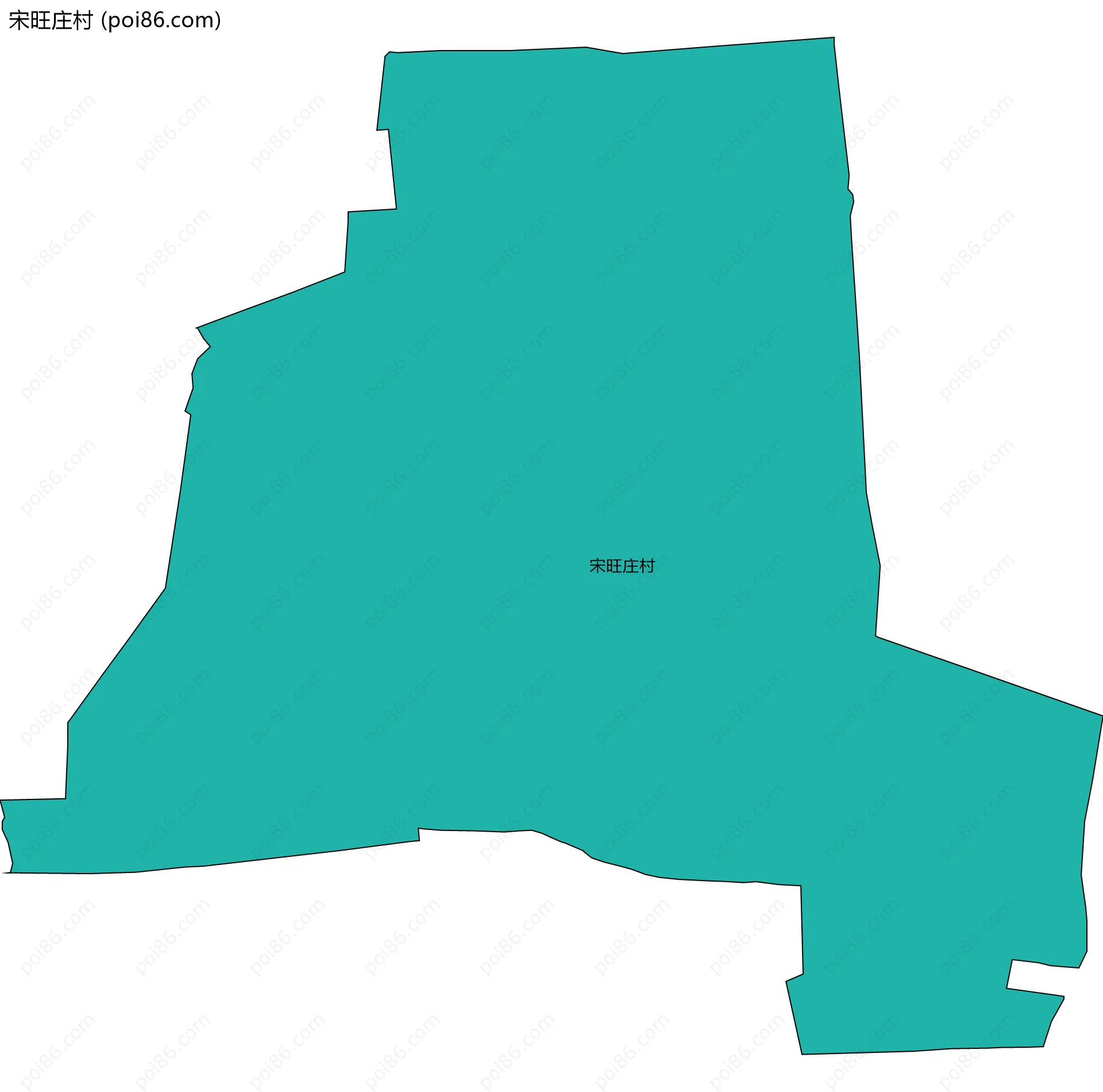 宋旺庄村边界地图