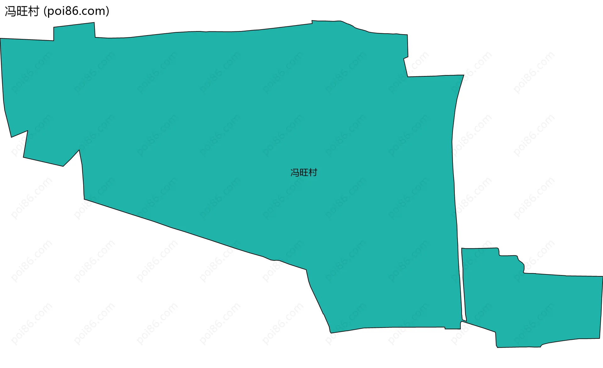 冯旺村边界地图