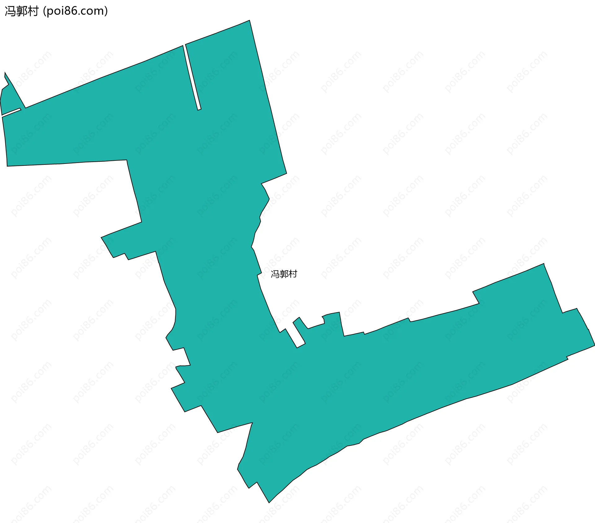 冯郭村边界地图