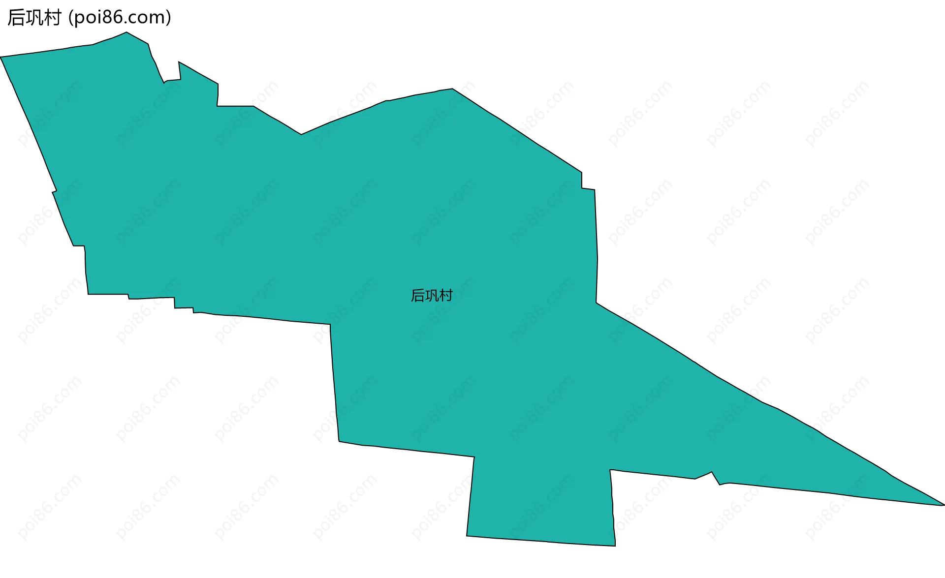 后巩村边界地图
