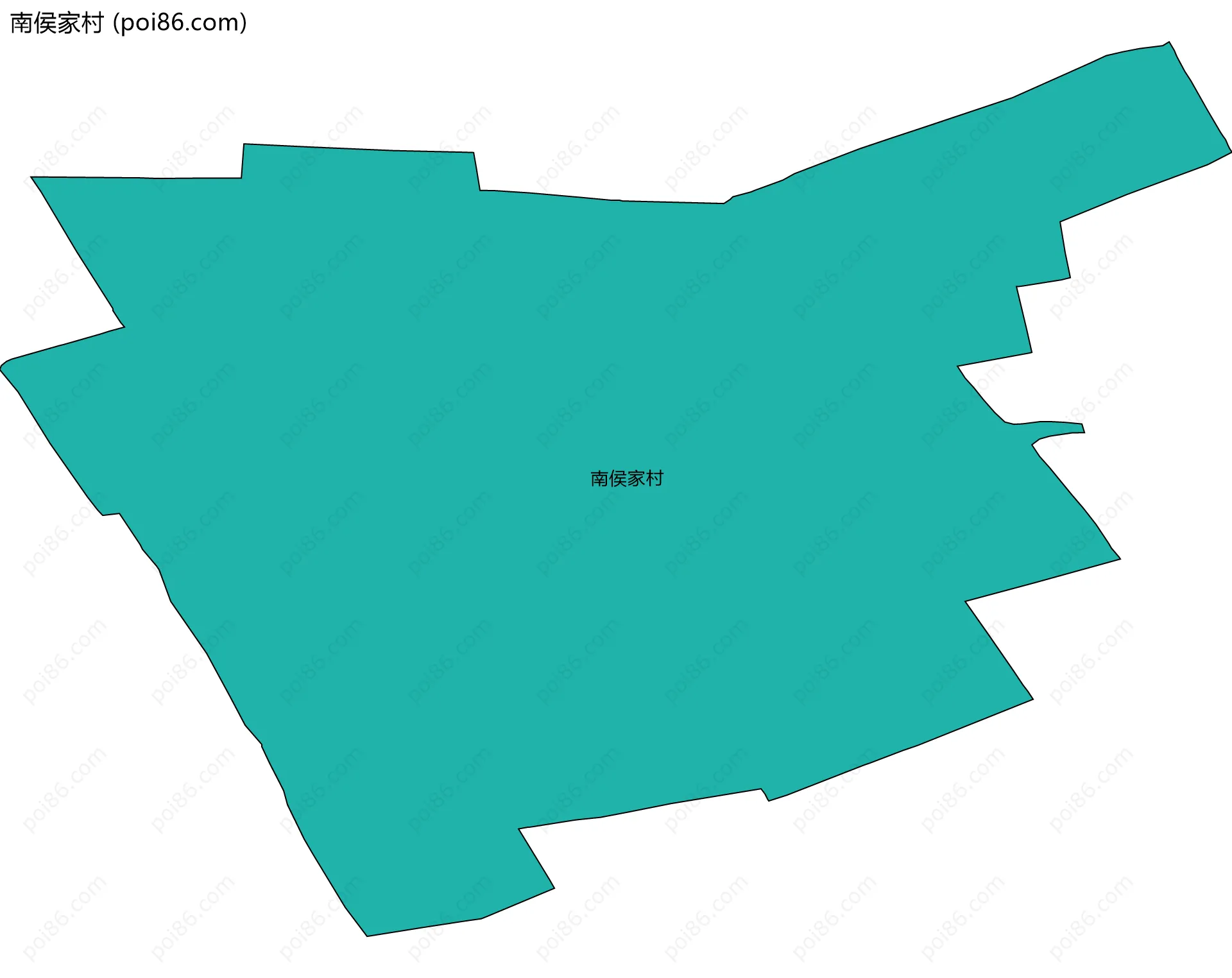南侯家村边界地图