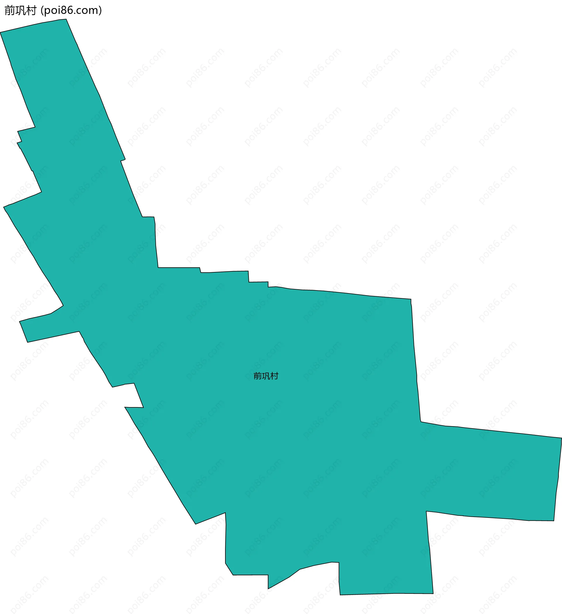 前巩村边界地图