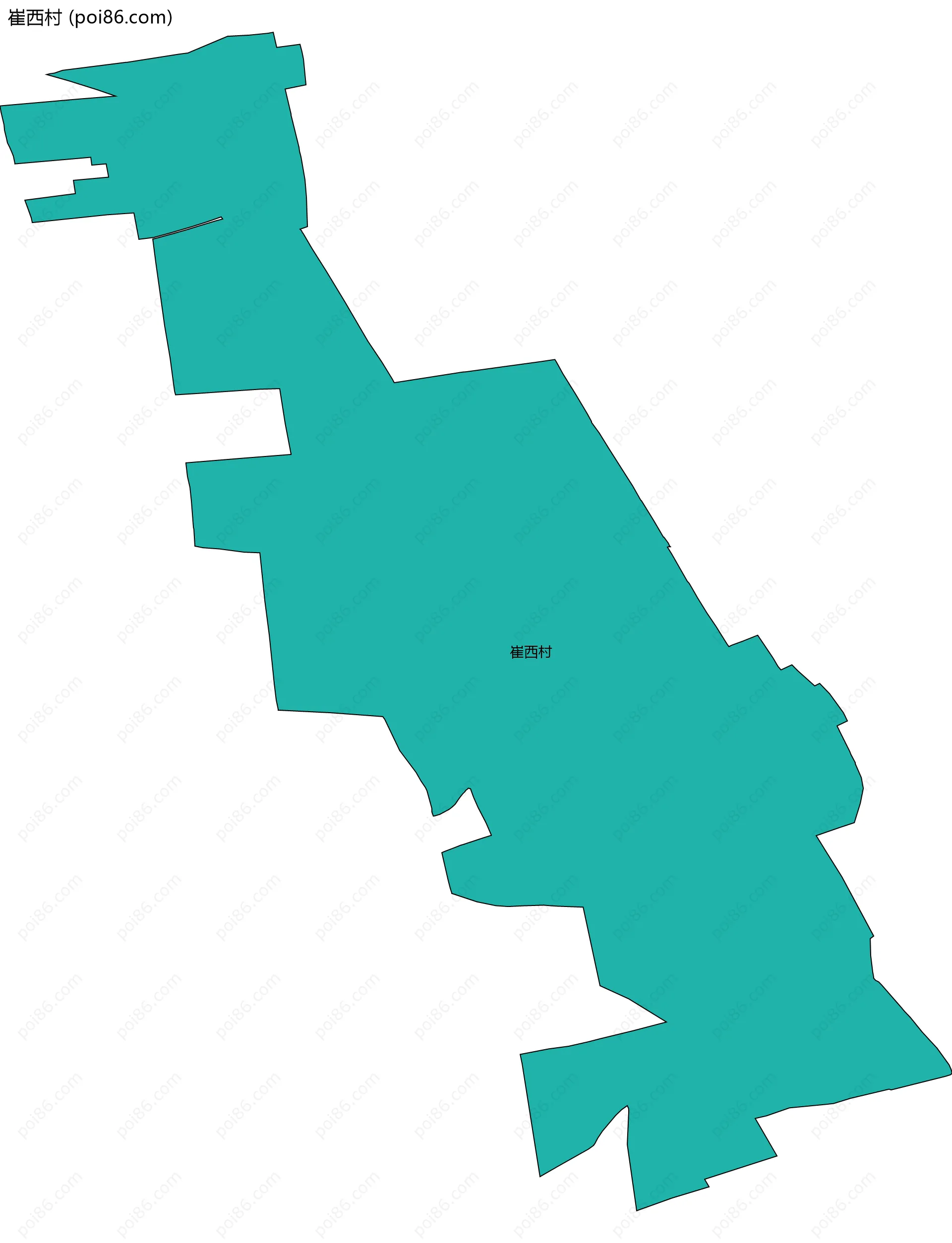 崔西村边界地图