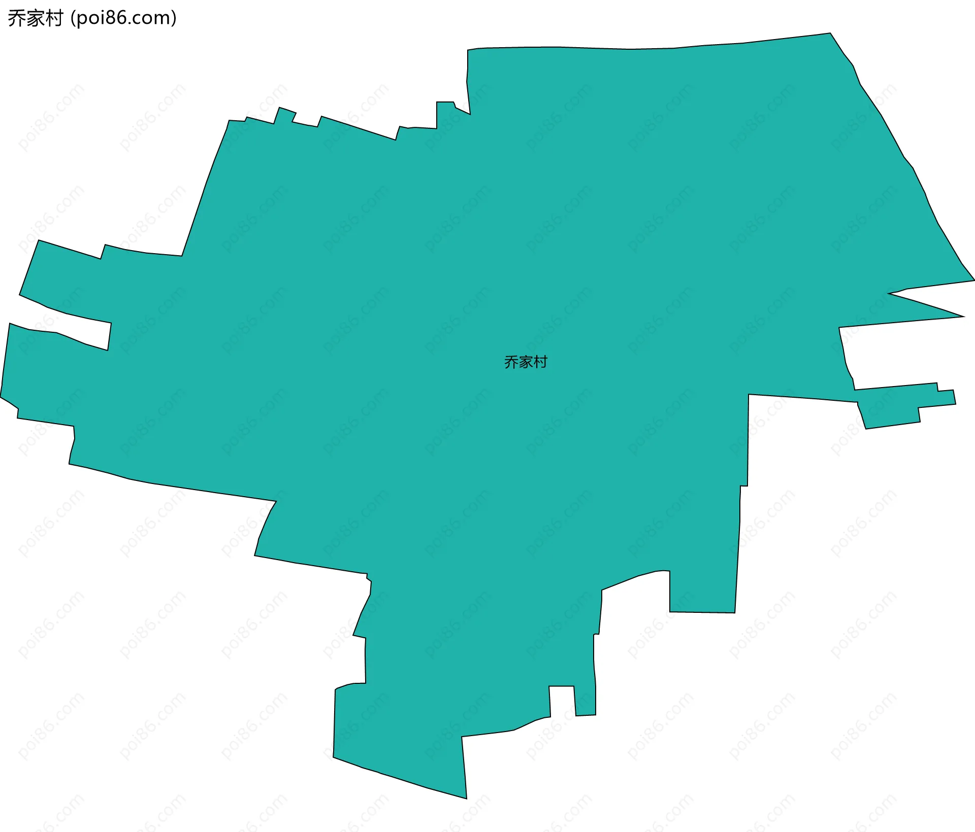 乔家村边界地图