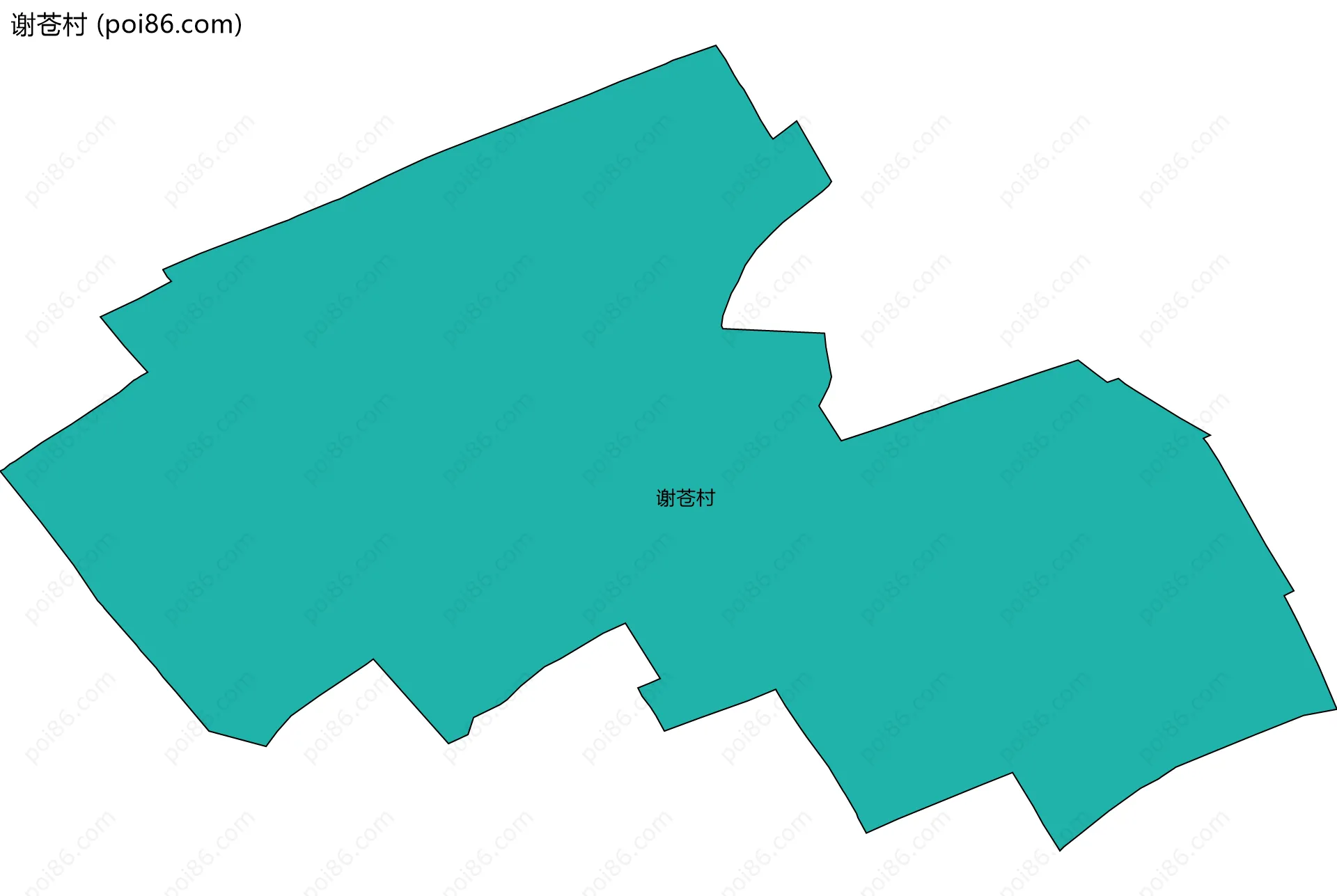 谢苍村边界地图