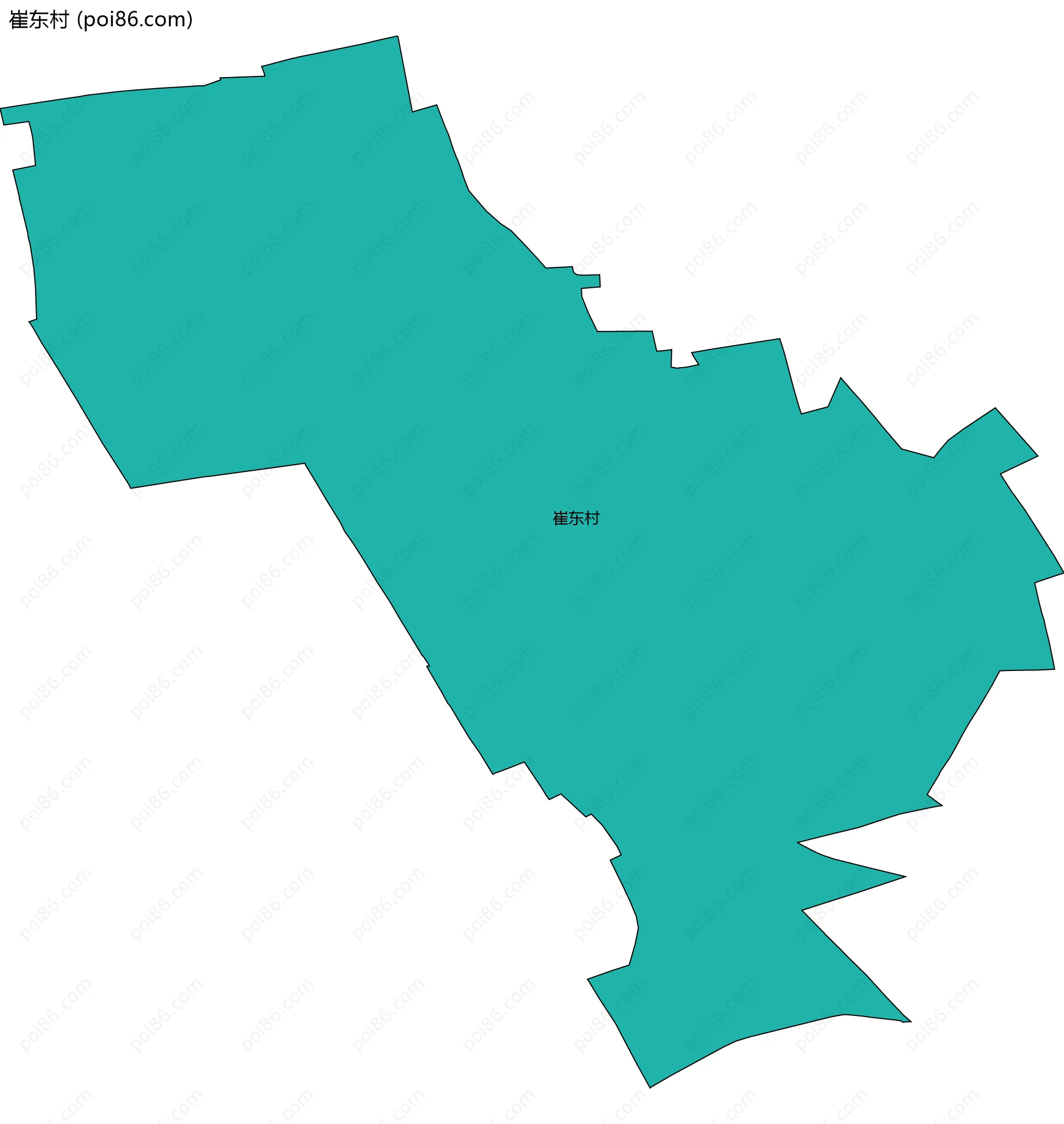 崔东村边界地图