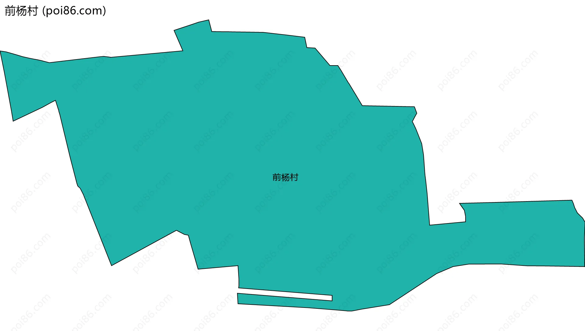 前杨村边界地图